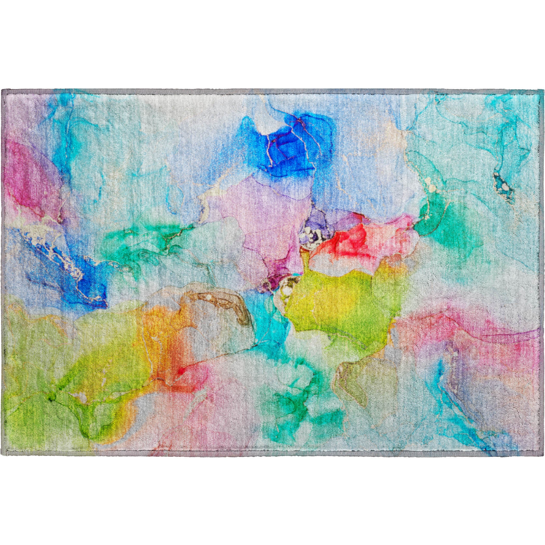Reykjavik Machine Washable Transitional Blue Rug 1'8" x 2'6" #shape_Rectangle