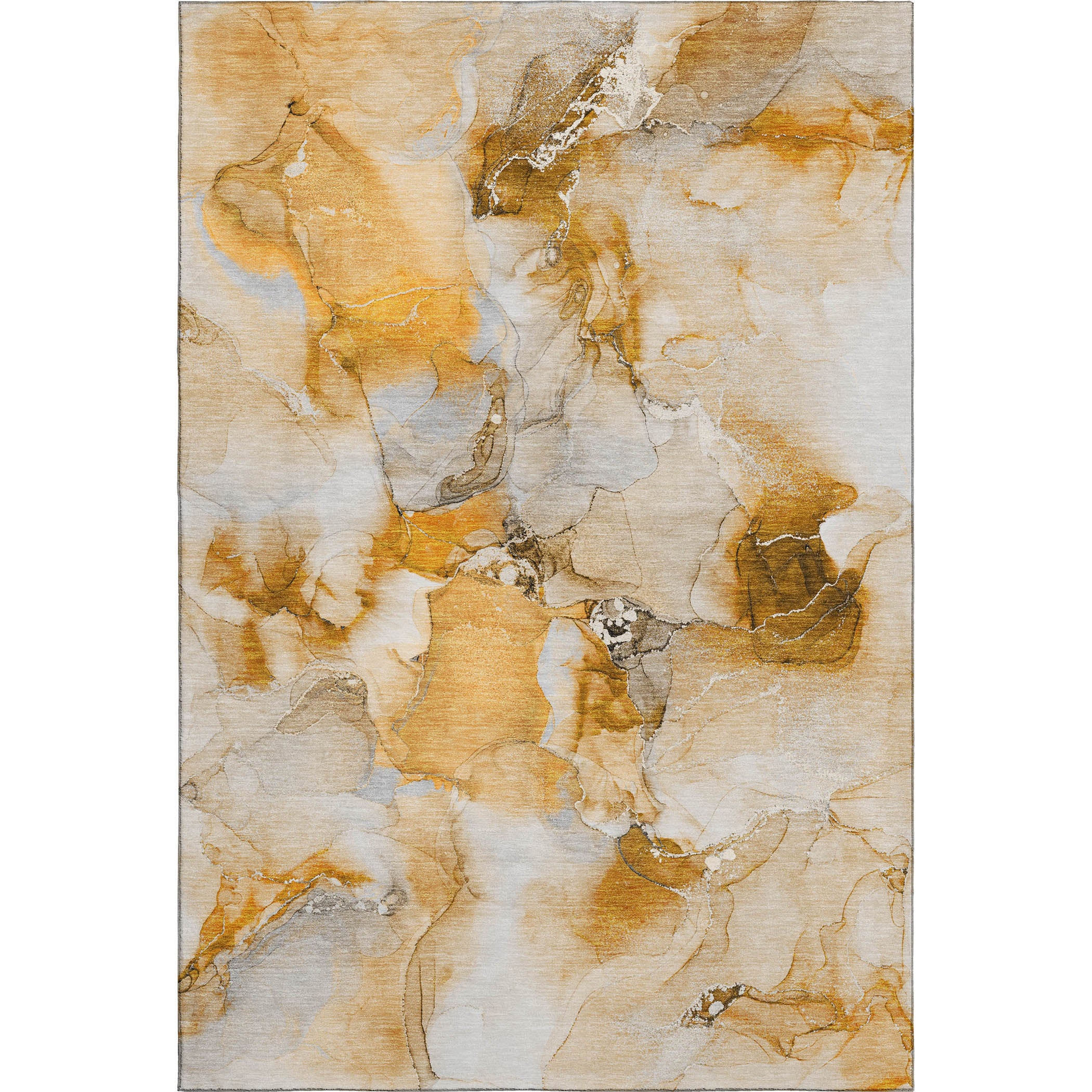 Reykjavik Machine Washable Transitional Orange Rug 2'6" x 3'10" #shape_Rectangle