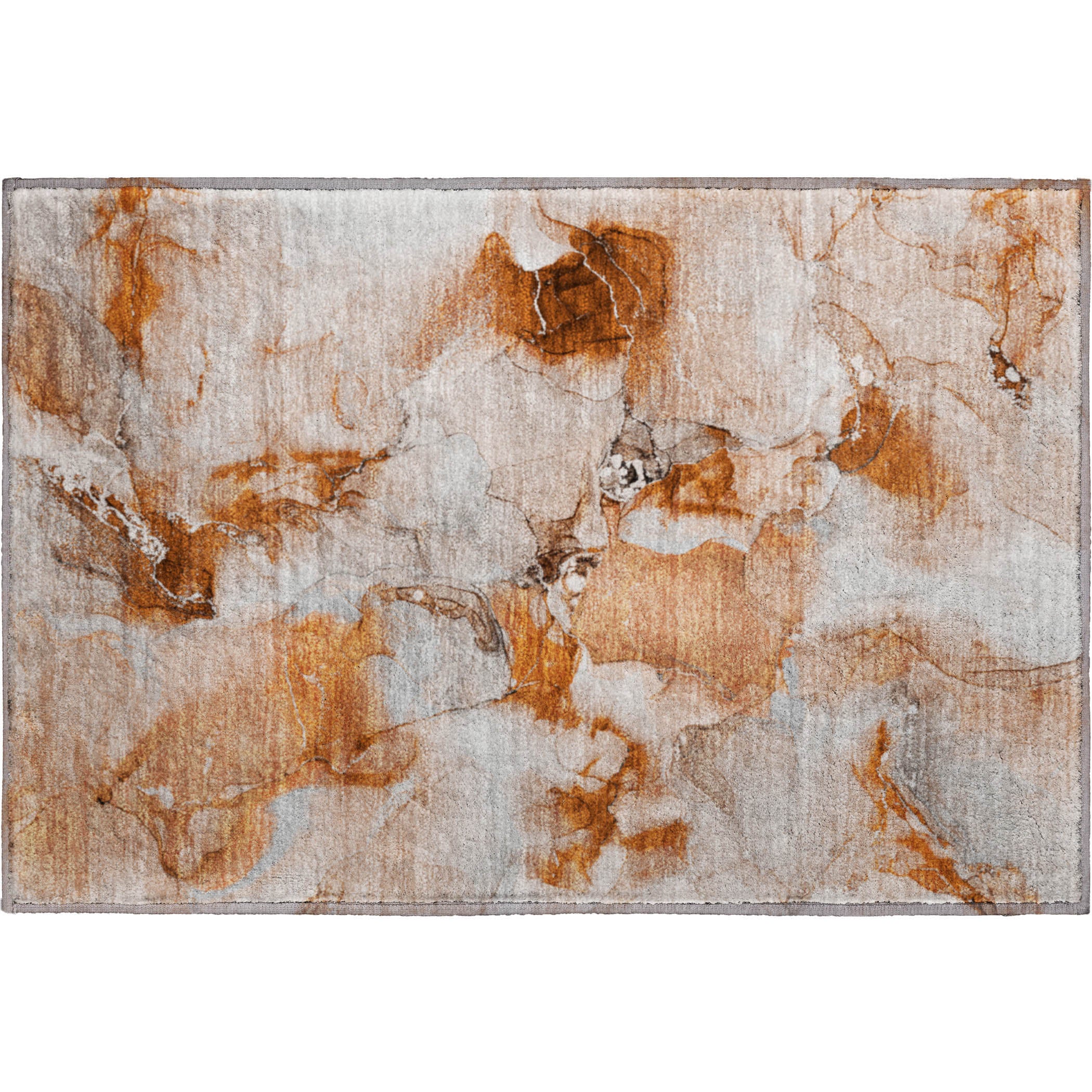 Reykjavik Machine Washable Transitional Paprika Orange Rug 1'8" x 2'6" #shape_Rectangle