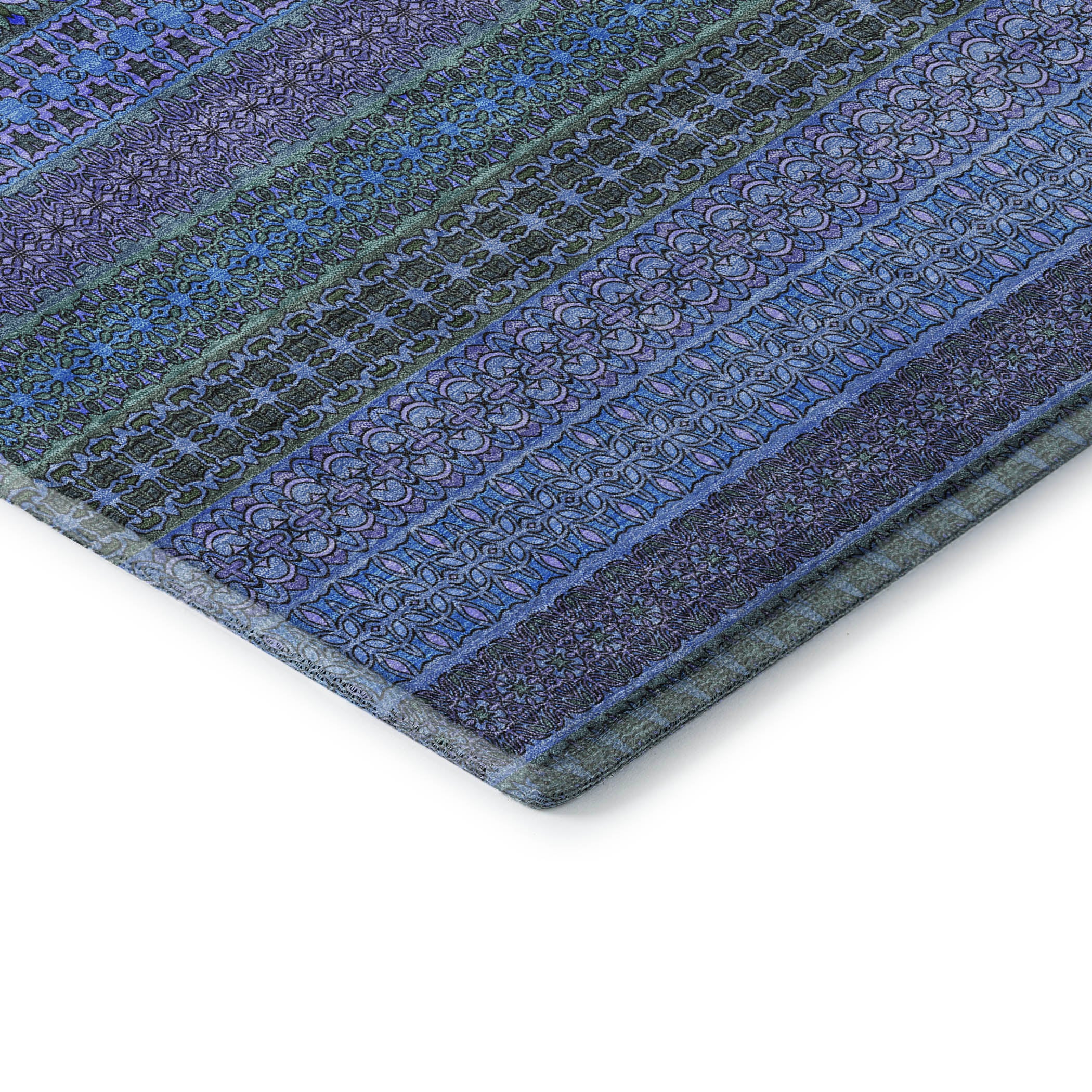 Porto Machine Washable Transitional Blue Rug 1'8" x 2'6" #shape_Rectangle