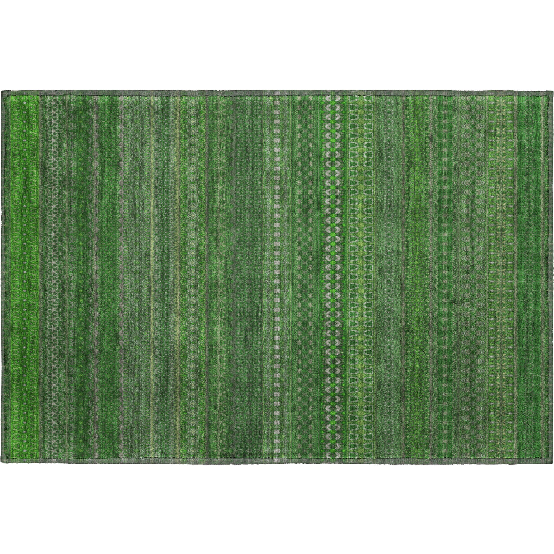 Porto Machine Washable Transitional Fern Green Rug 1'8" x 2'6" #shape_Rectangle