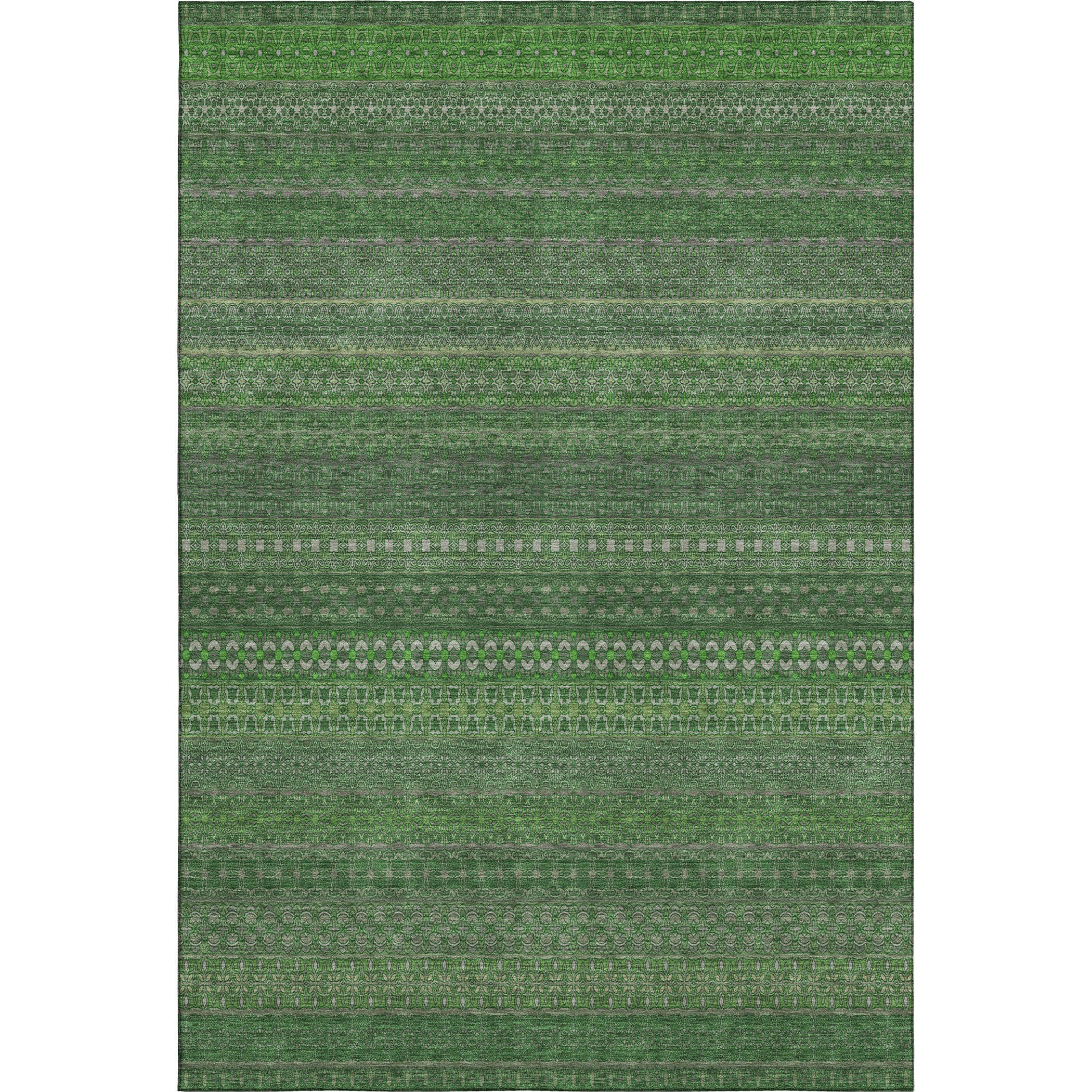 Porto Machine Washable Transitional Fern Green Rug 2'6" x 3'10" #shape_Rectangle