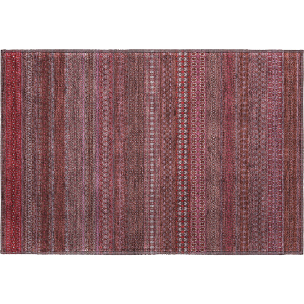 Porto Machine Washable Transitional Merlot Red Rug 1'8" x 2'6"