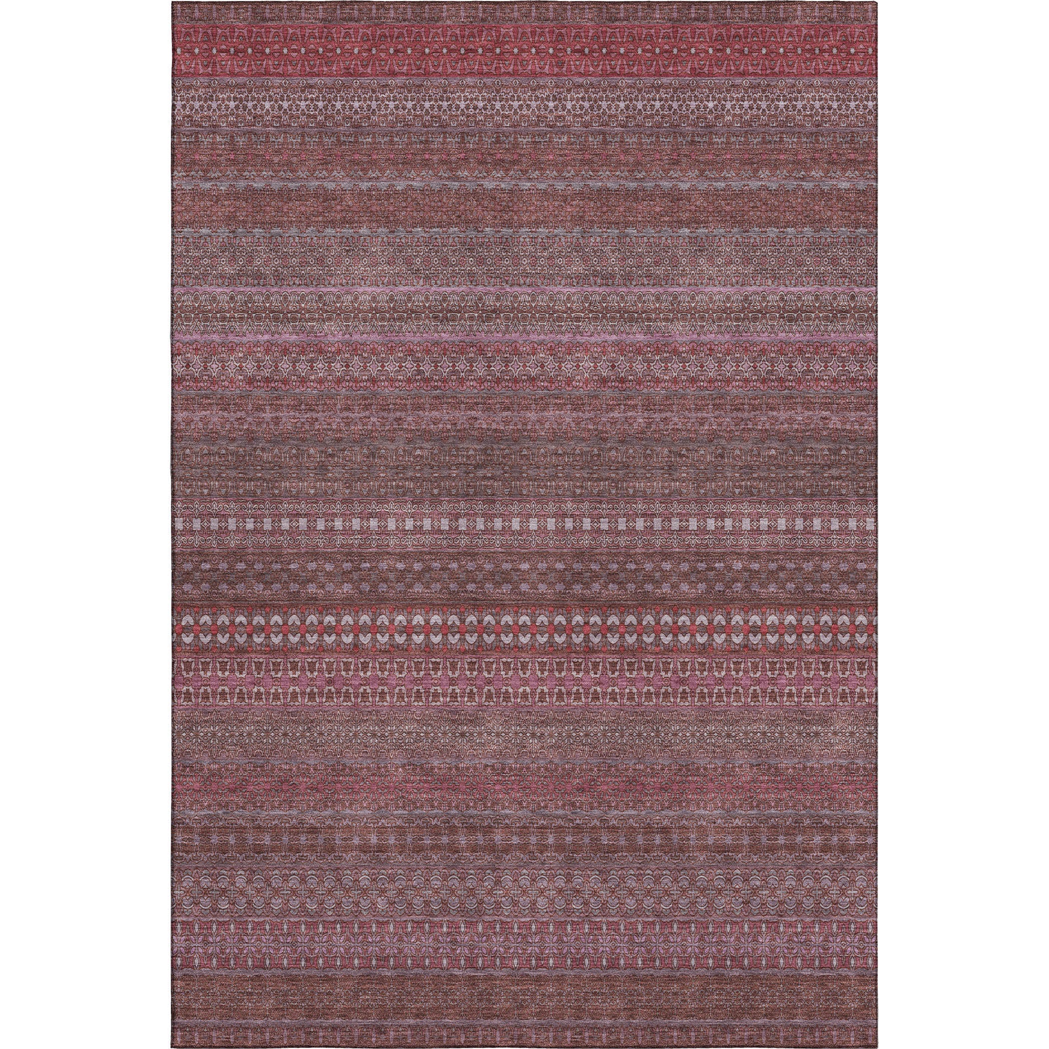 Porto Machine Washable Transitional Merlot Red Rug 2'6" x 3'10" #shape_Rectangle