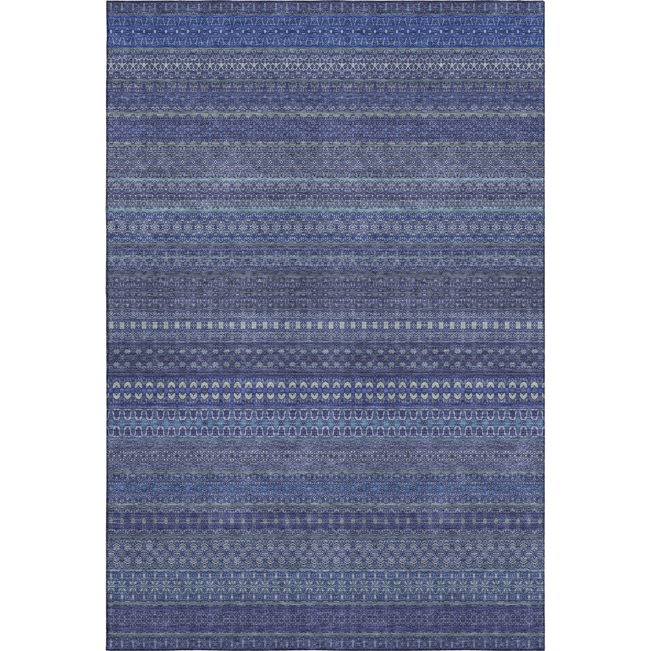 Porto Machine Washable Transitional Navy Blue Rug 2'6" x 3'10" #shape_Rectangle