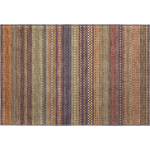Porto Machine Washable Transitional Paprika Orange Rug 1'8" x 2'6"