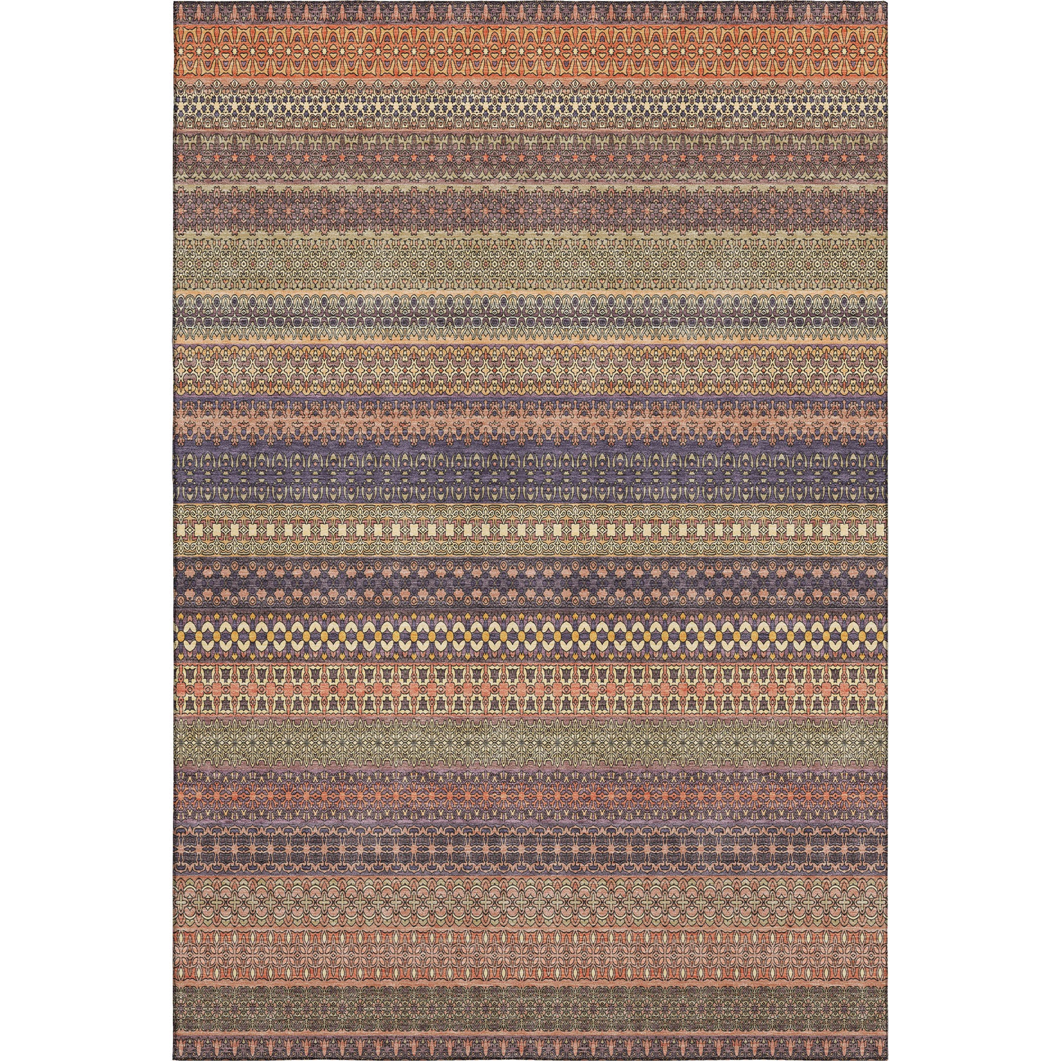 Porto Machine Washable Transitional Paprika Orange Rug 2'6" x 3'10" #shape_Rectangle