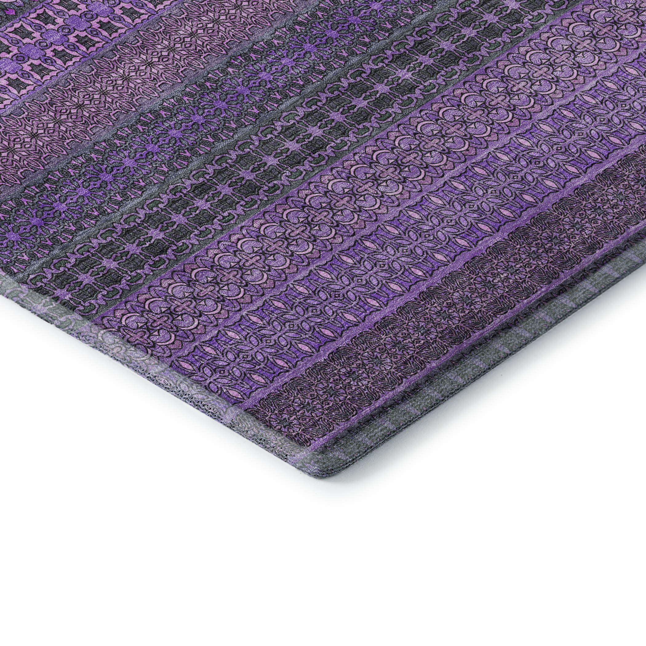 Porto Machine Washable Transitional Purple Rug 1'8" x 2'6" #shape_Rectangle