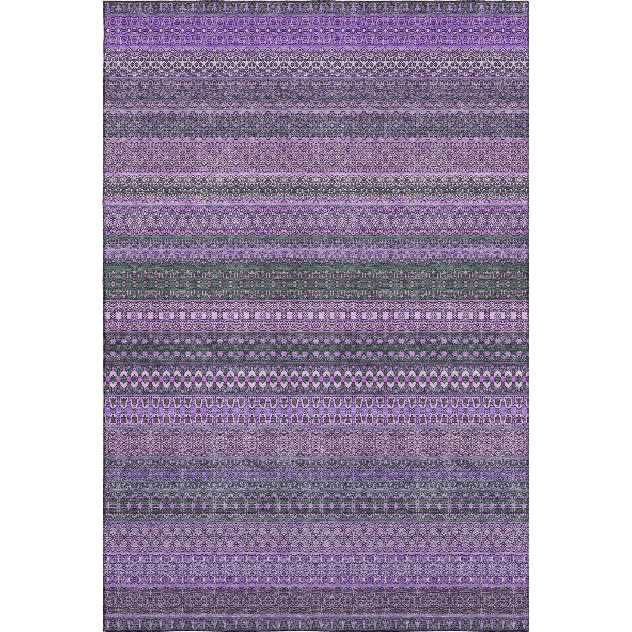 Porto Machine Washable Transitional Purple Rug 2'6" x 3'10" #shape_Rectangle