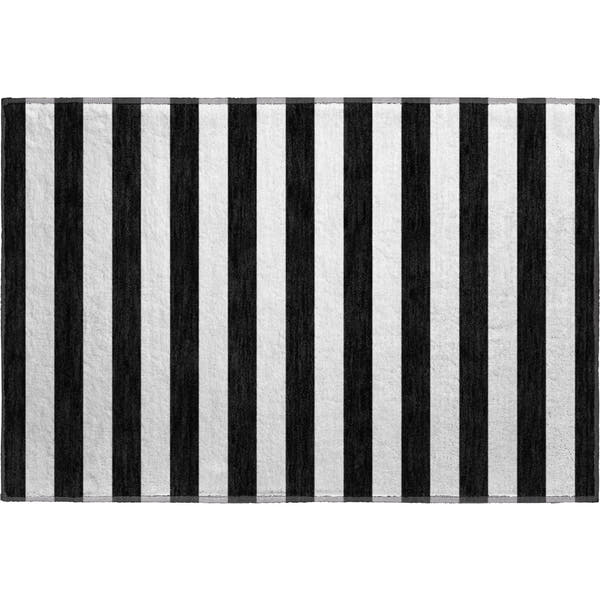 Budapest Machine Washable Transitional Black Rug 1'8" x 2'6"