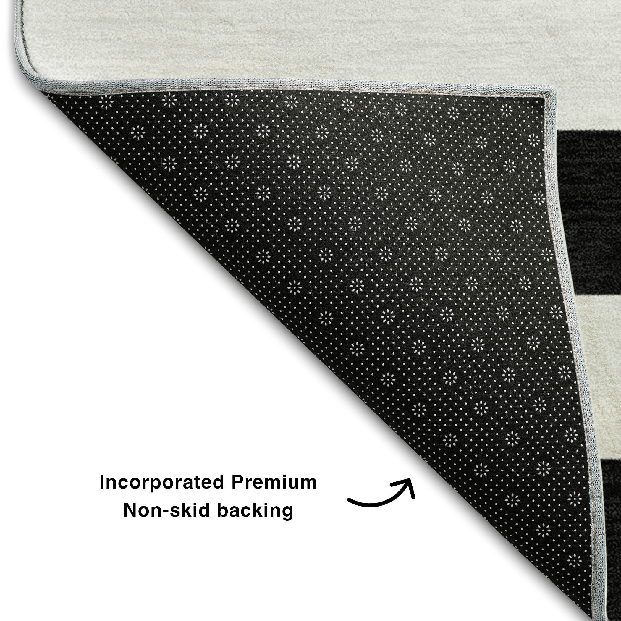 Budapest Machine Washable Transitional Black Rug 1'8" x 2'6" #shape_Rectangle