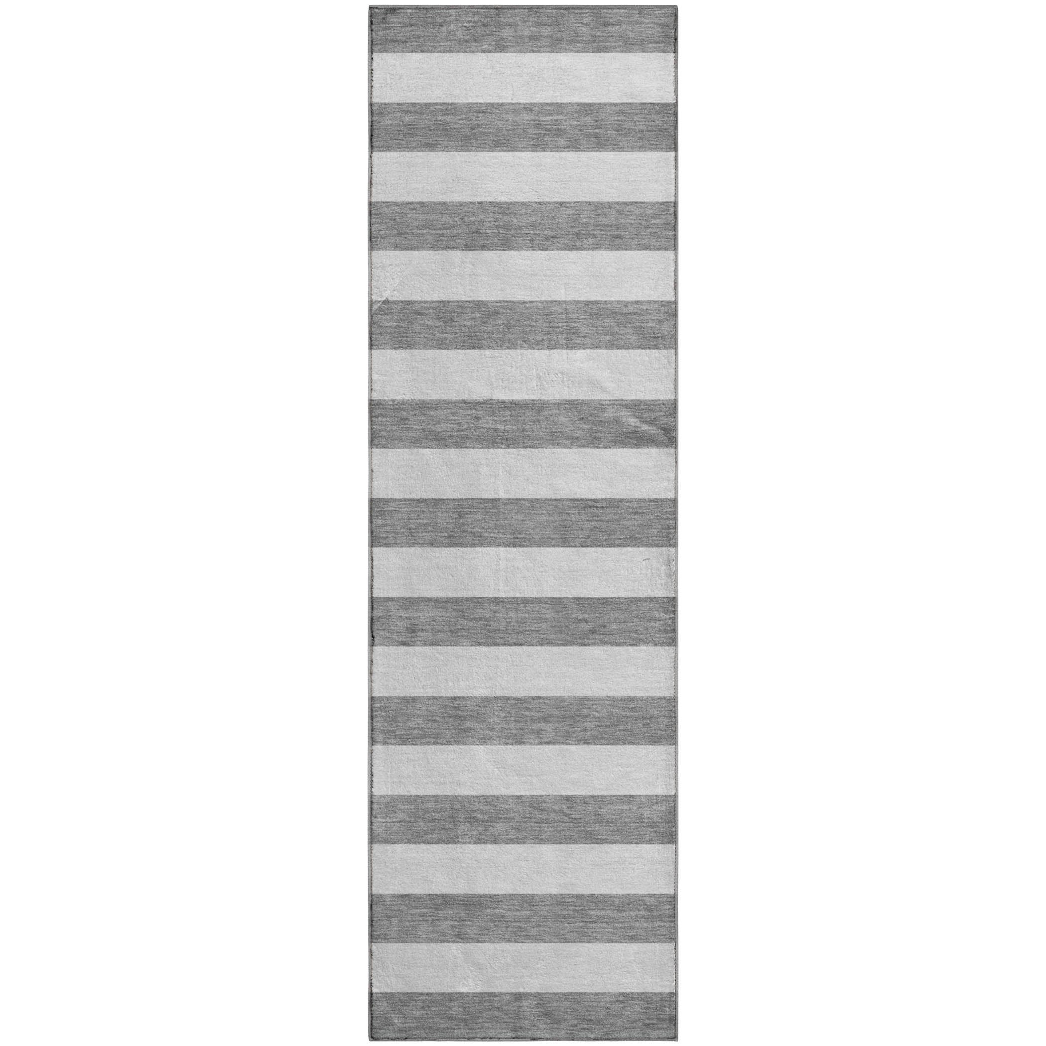 Budapest Machine Washable Transitional Gray Rug 2'3" x 7'6" #shape_Runner