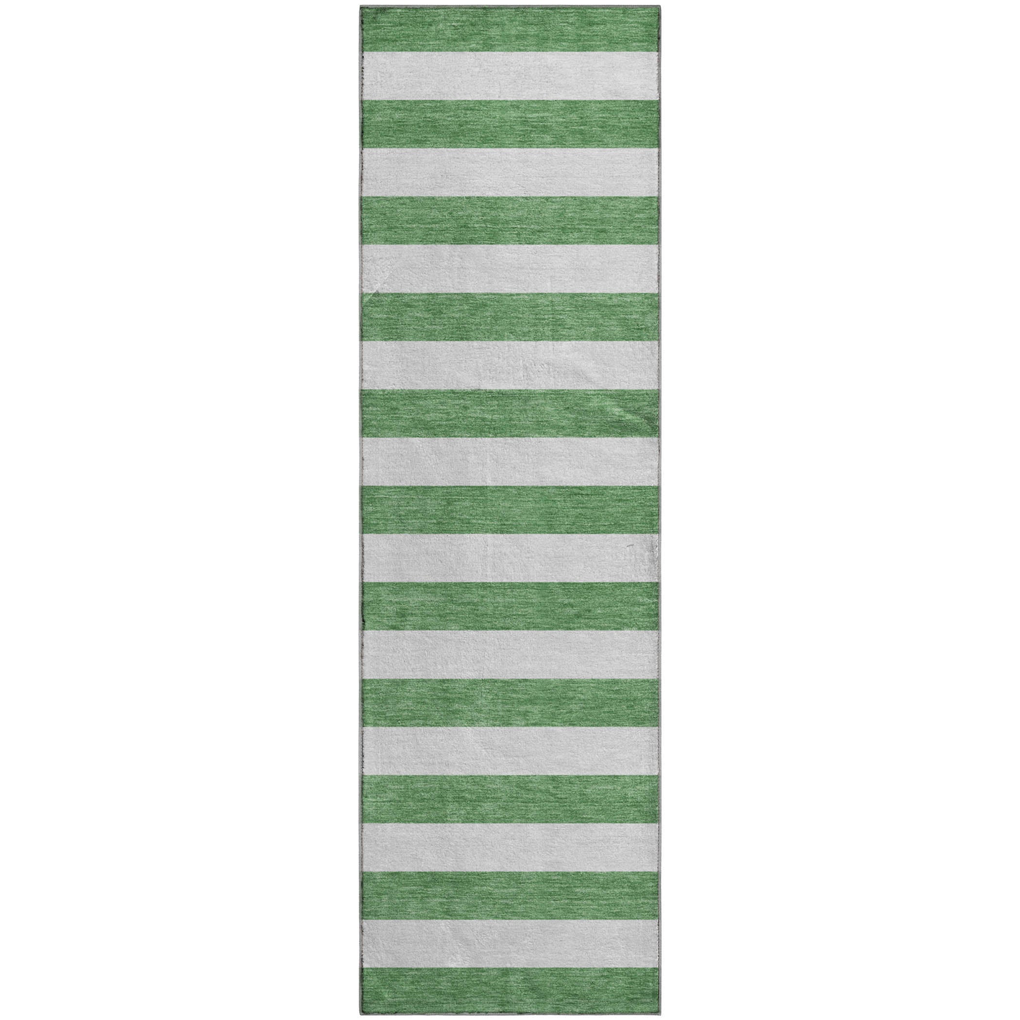 Budapest Machine Washable Transitional Green Rug 2'3" x 7'6" #shape_Runner