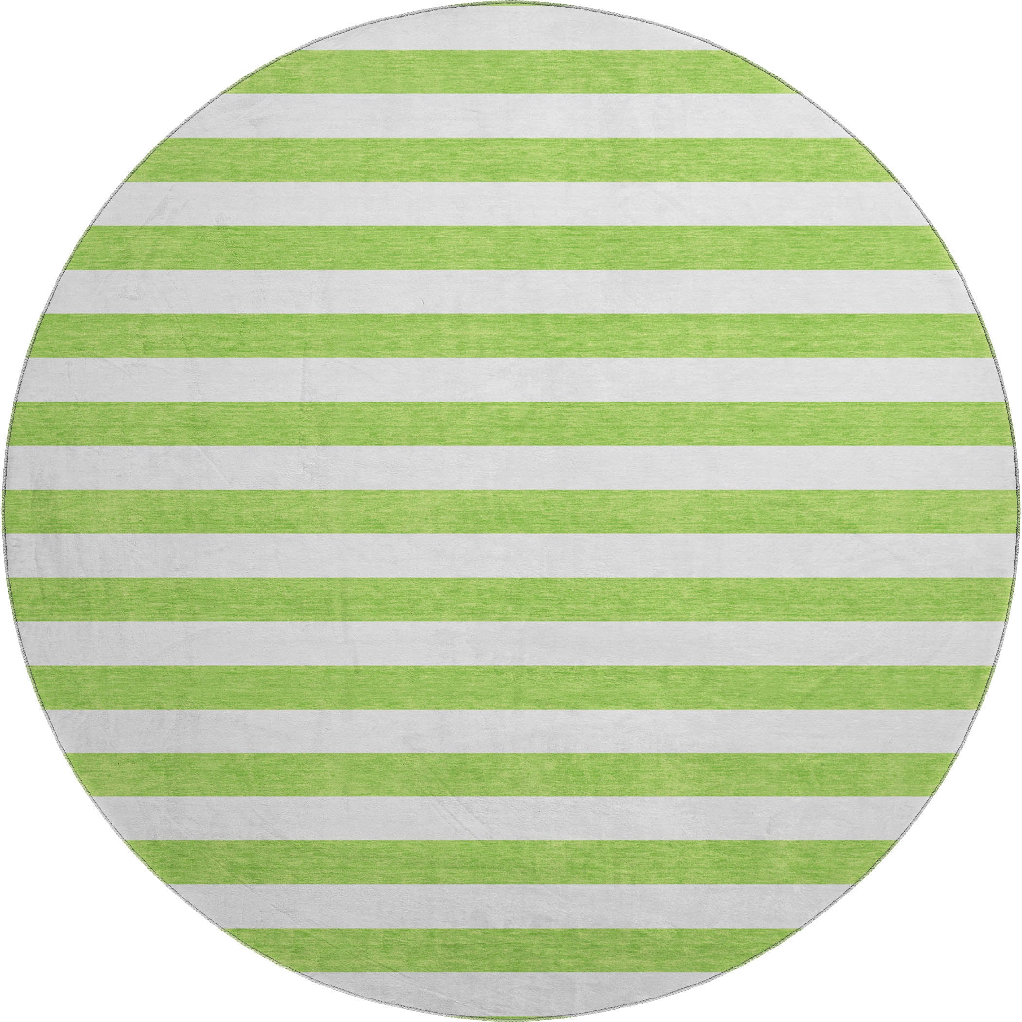 Budapest Machine Washable Transitional Lime Green Rug 8' x 8' #shape_Round