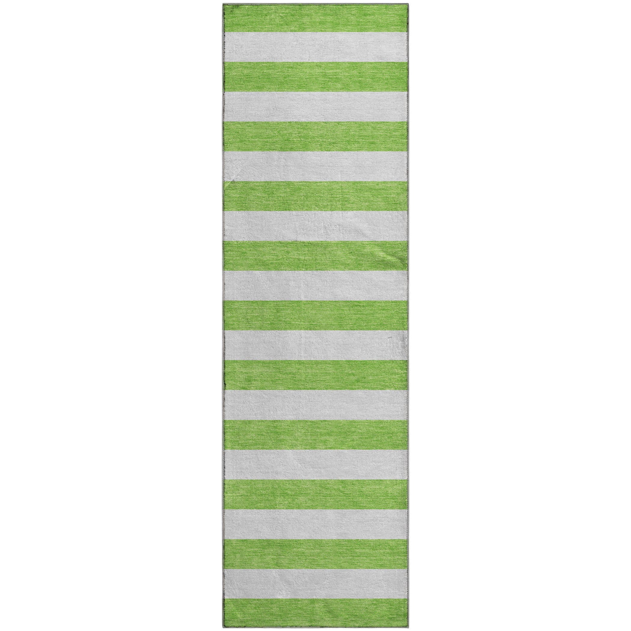Budapest Machine Washable Transitional Lime Green Rug 2'3" x 7'6" #shape_Runner