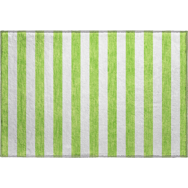 Budapest Machine Washable Transitional Lime Green Rug 1'8" x 2'6"
