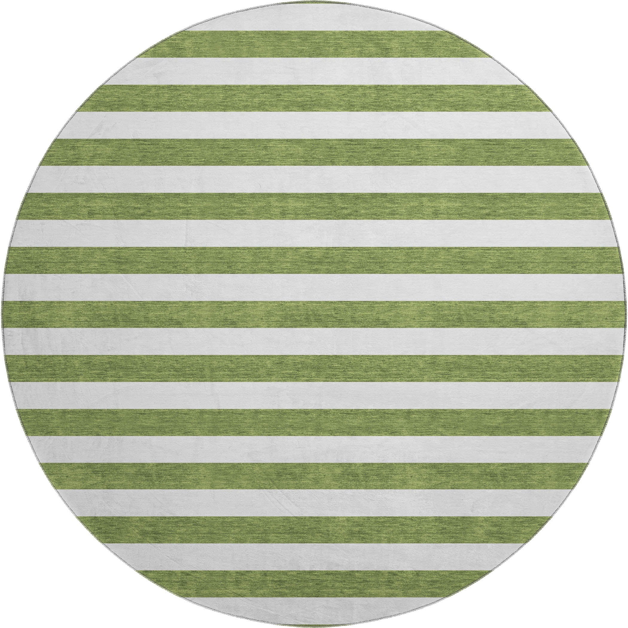 Budapest Machine Washable Transitional Olive Green Rug 8' x 8' #shape_Round