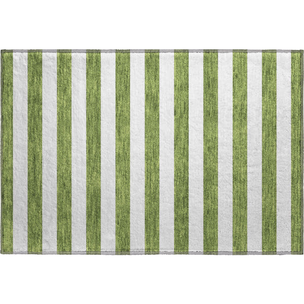 Budapest Machine Washable Transitional Olive Green Rug 1'8" x 2'6"