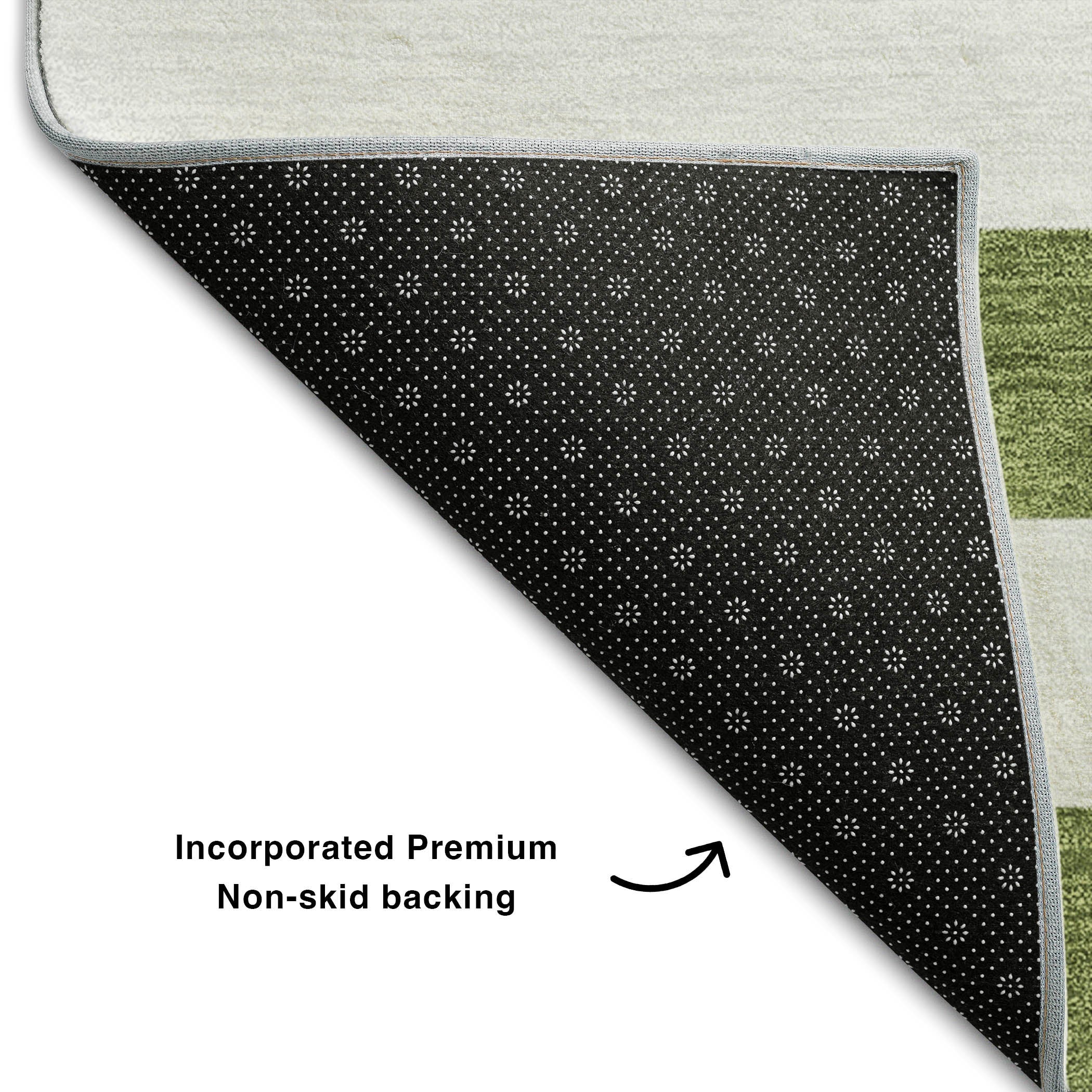 Budapest Machine Washable Transitional Olive Green Rug 1'8" x 2'6" #shape_Rectangle