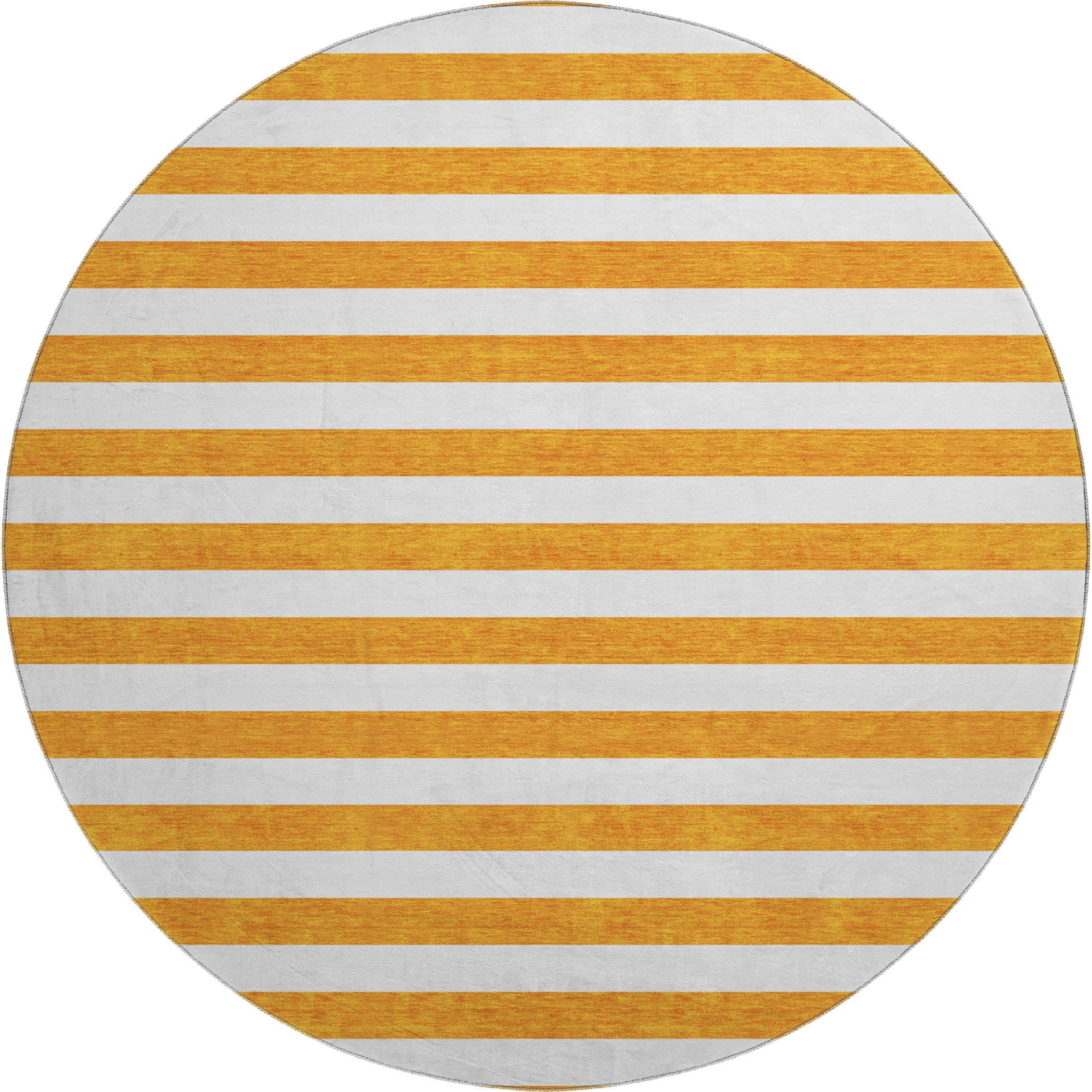 Budapest Machine Washable Transitional Orange Rug 8' x 8' #shape_Round