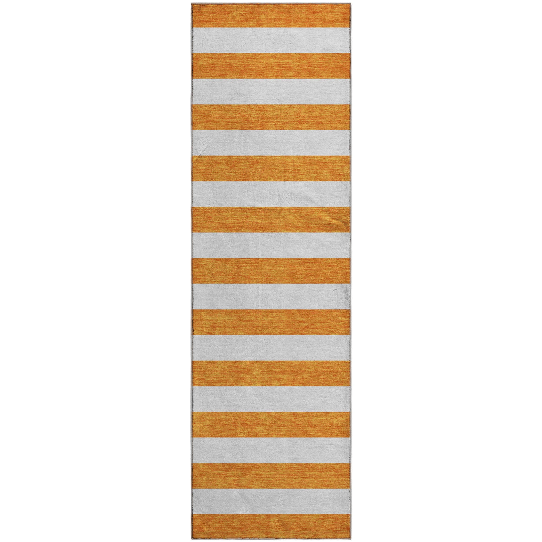 Budapest Machine Washable Transitional Orange Rug 2'3" x 7'6" #shape_Runner