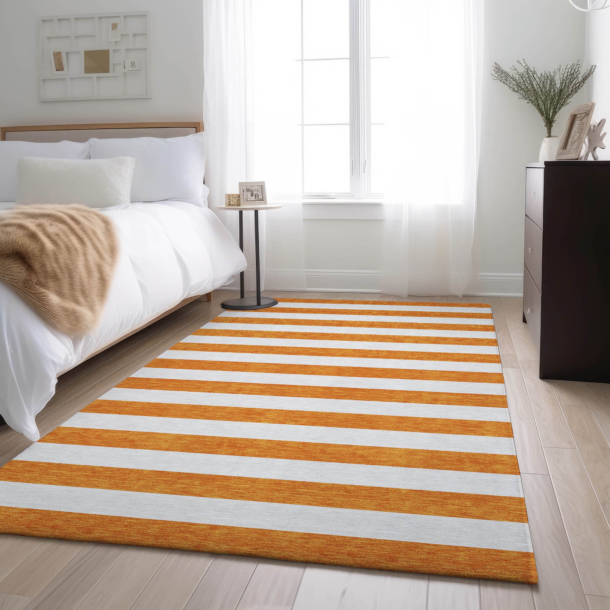 Budapest Machine Washable Transitional Orange Rug 2'6" x 3'10" #shape_Rectangle