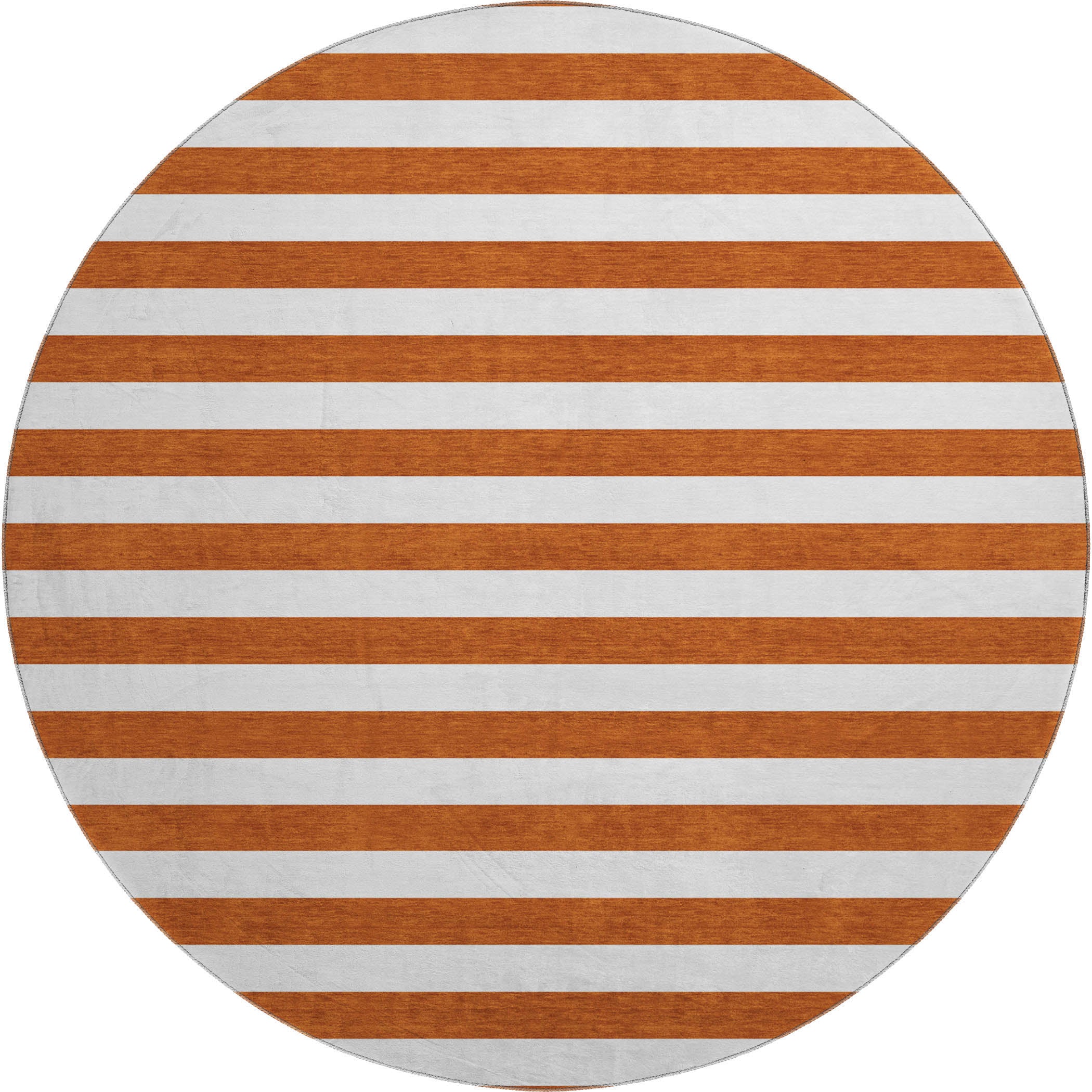 Budapest Machine Washable Transitional Paprika Orange Rug 8' x 8' #shape_Round