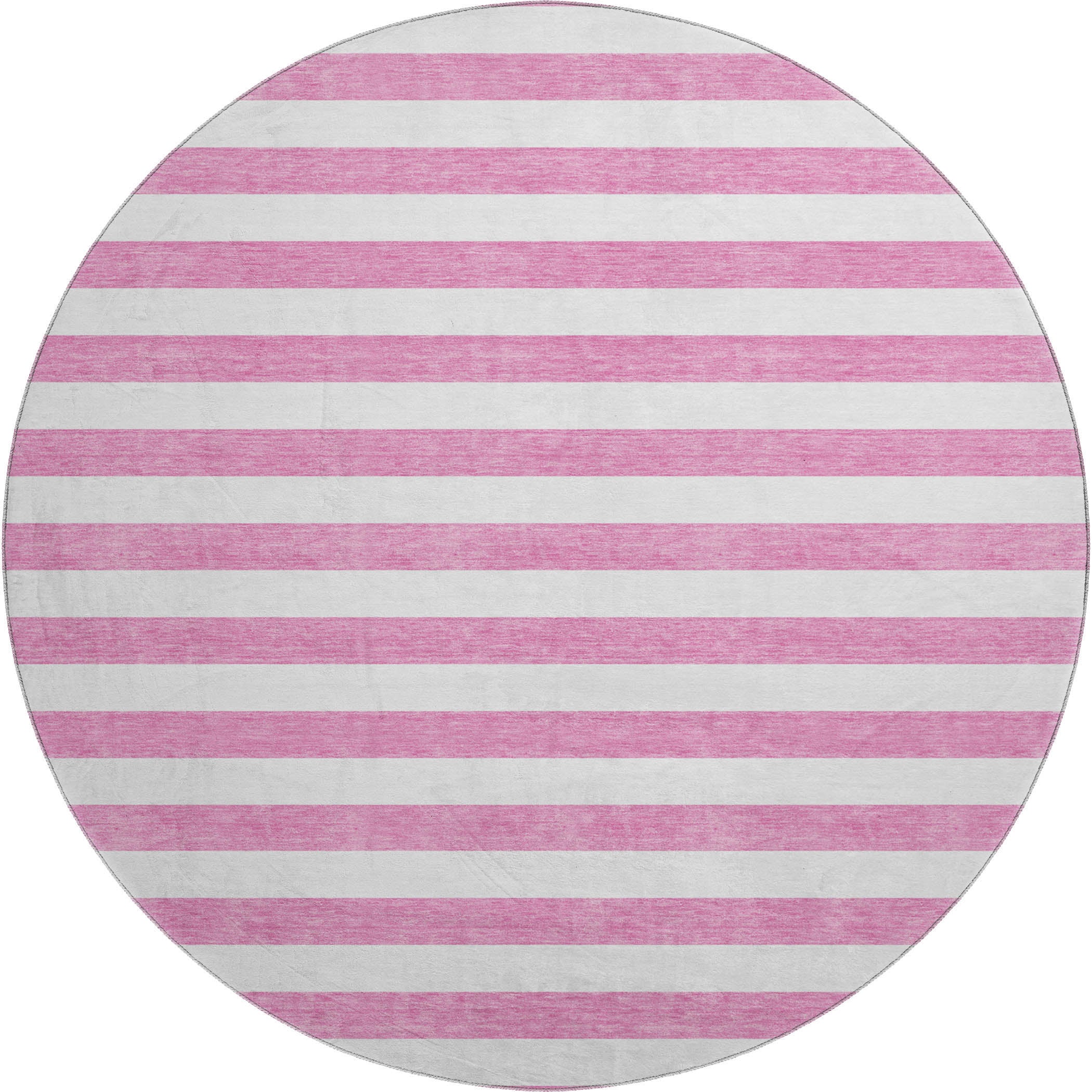 Budapest Machine Washable Transitional Pink Rug 8' x 8' #shape_Round
