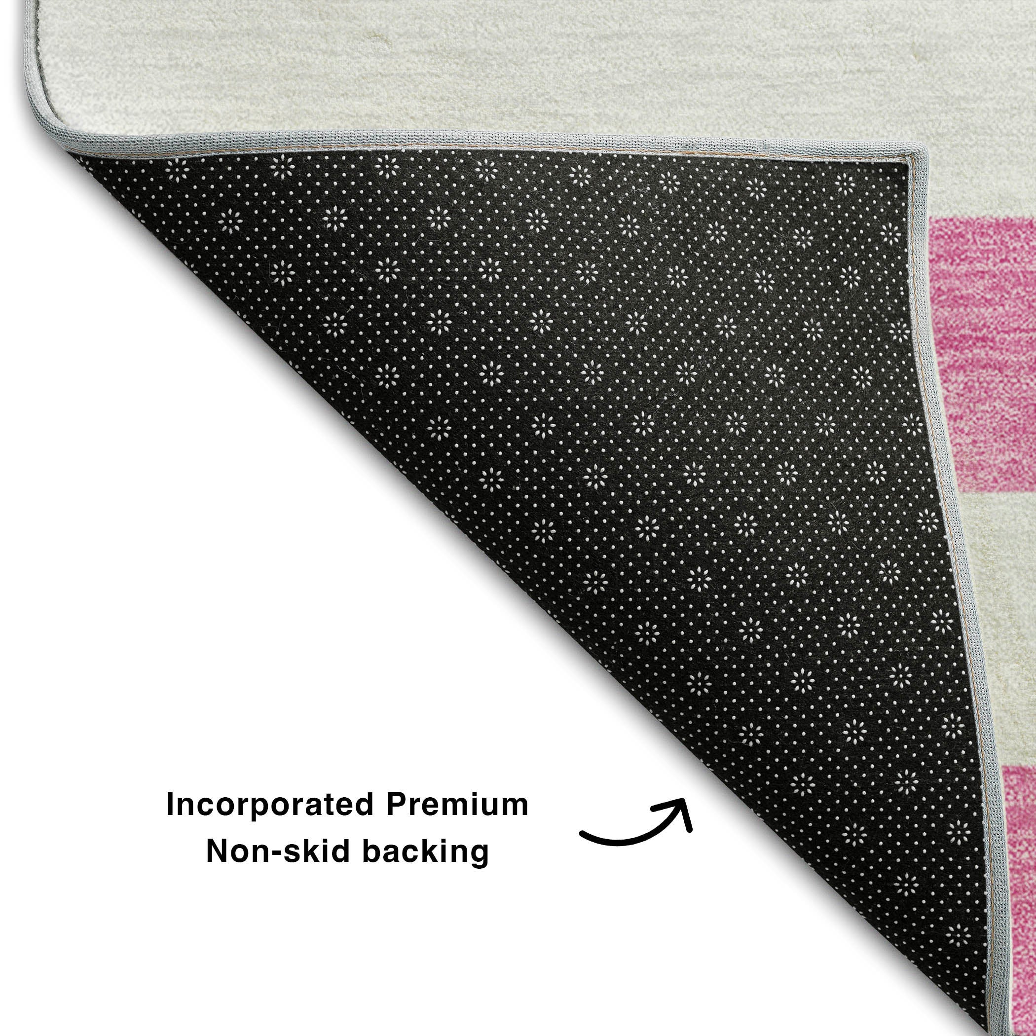 Budapest Machine Washable Transitional Pink Rug 1'8" x 2'6" #shape_Rectangle