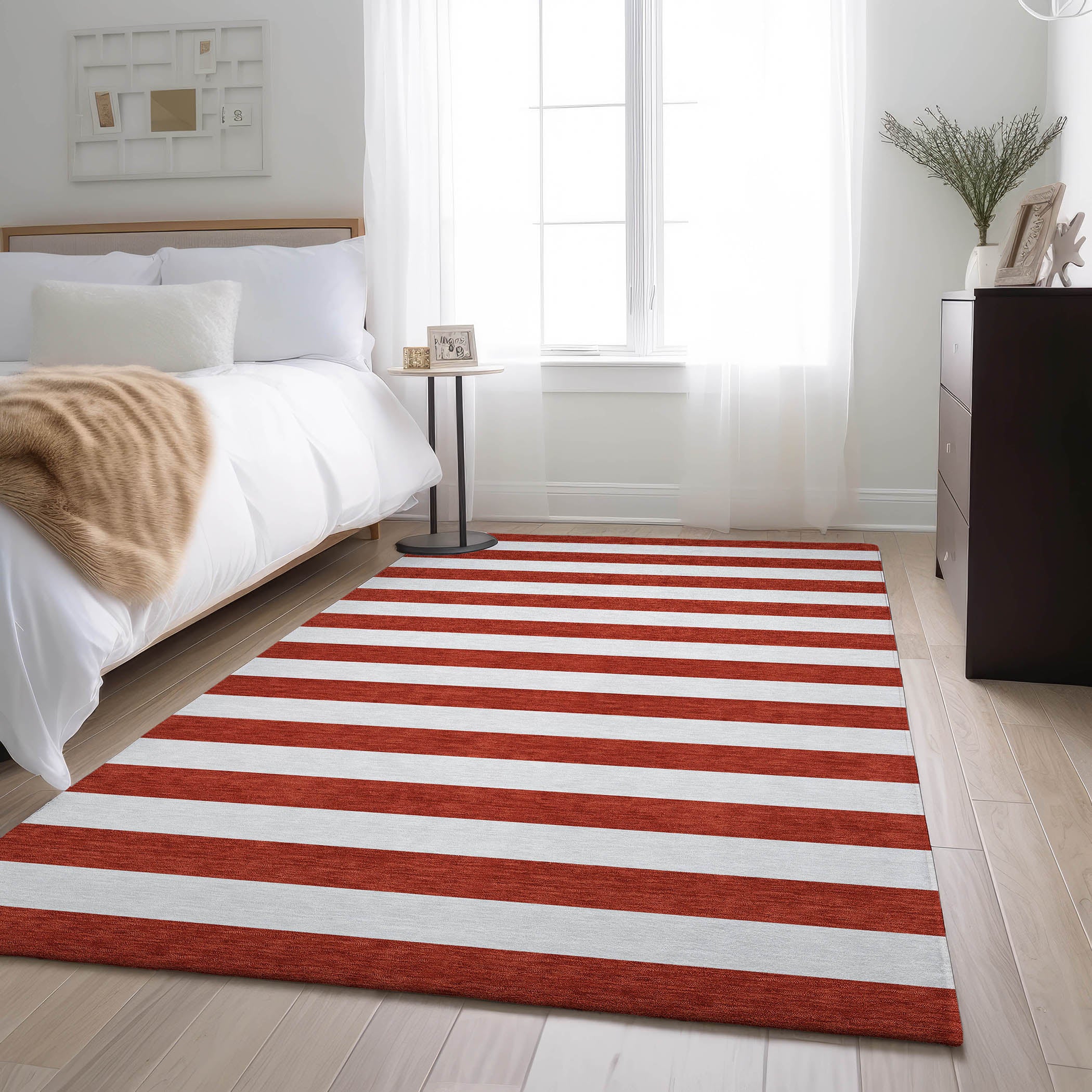 Budapest Machine Washable Transitional Red Rug 2'6" x 3'10" #shape_Rectangle