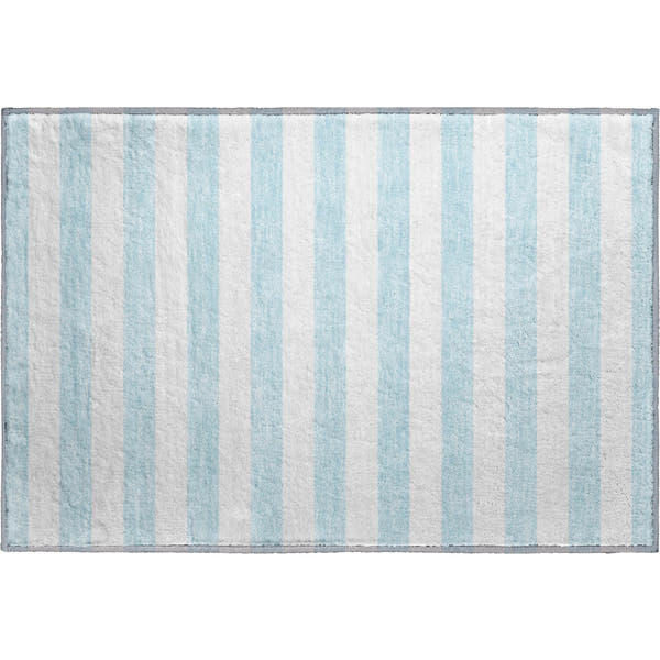 Budapest Machine Washable Transitional Sky Blue Rug 1'8" x 2'6"