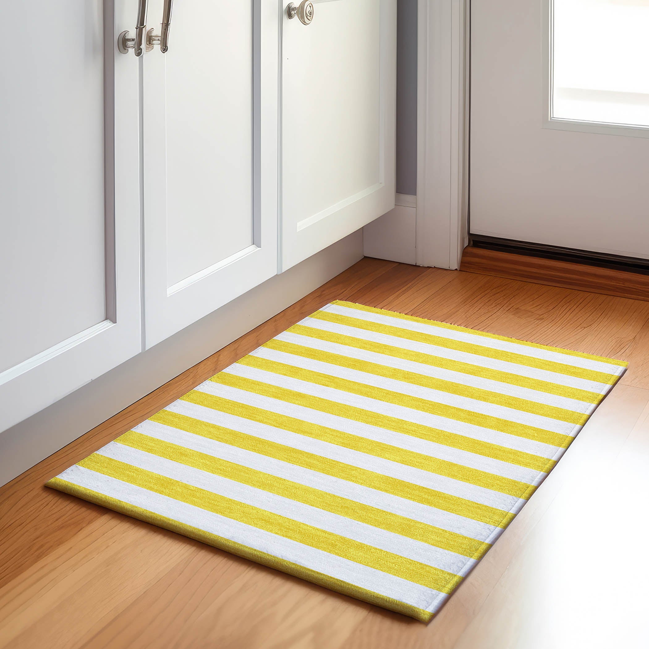 Budapest Machine Washable Transitional Yellow Gold Rug 1'8" x 2'6" #shape_Rectangle