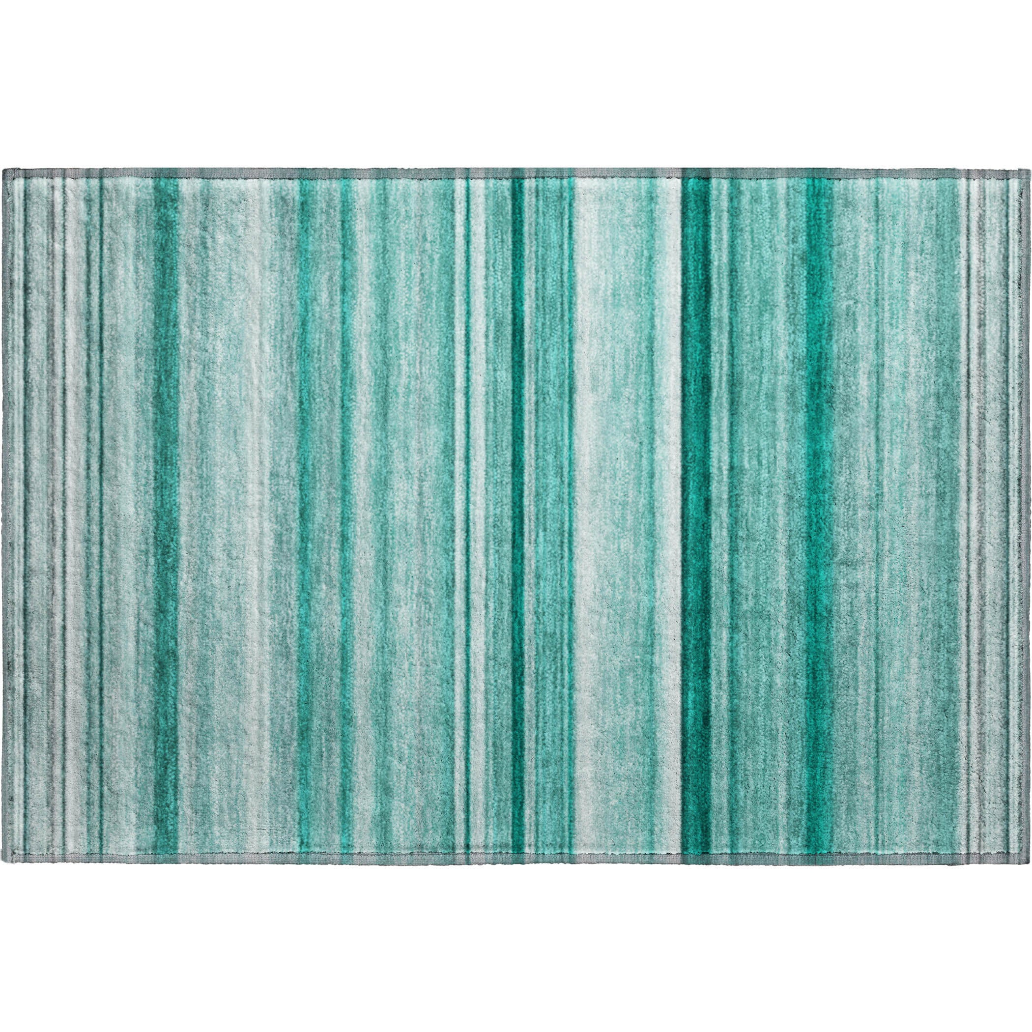 Antigua Machine Washable Transitional Aqua Teal Rug 1'8" x 2'6" #shape_Rectangle