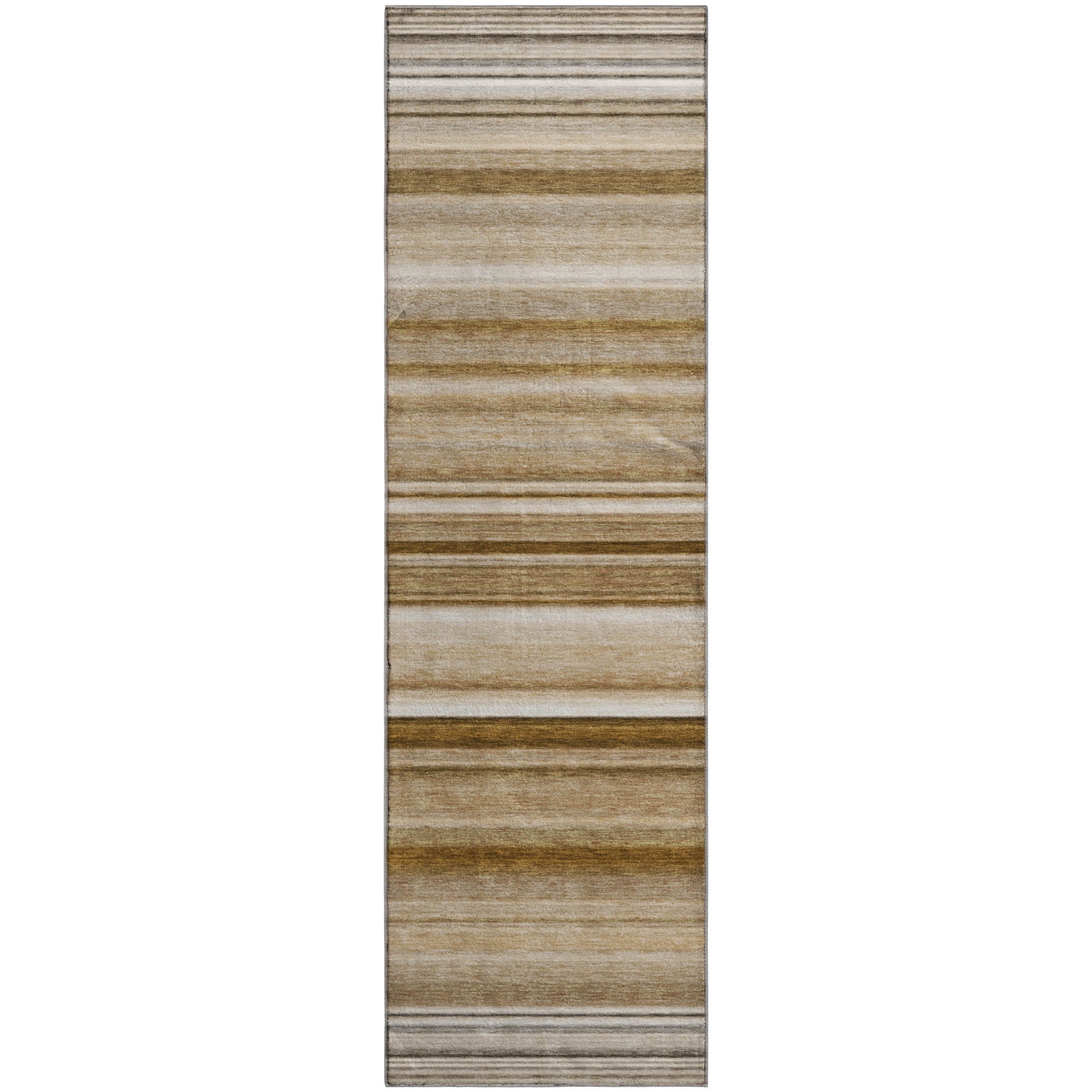Antigua Machine Washable Transitional Chocolate Brown Rug 2'3" x 7'6" #shape_Runner