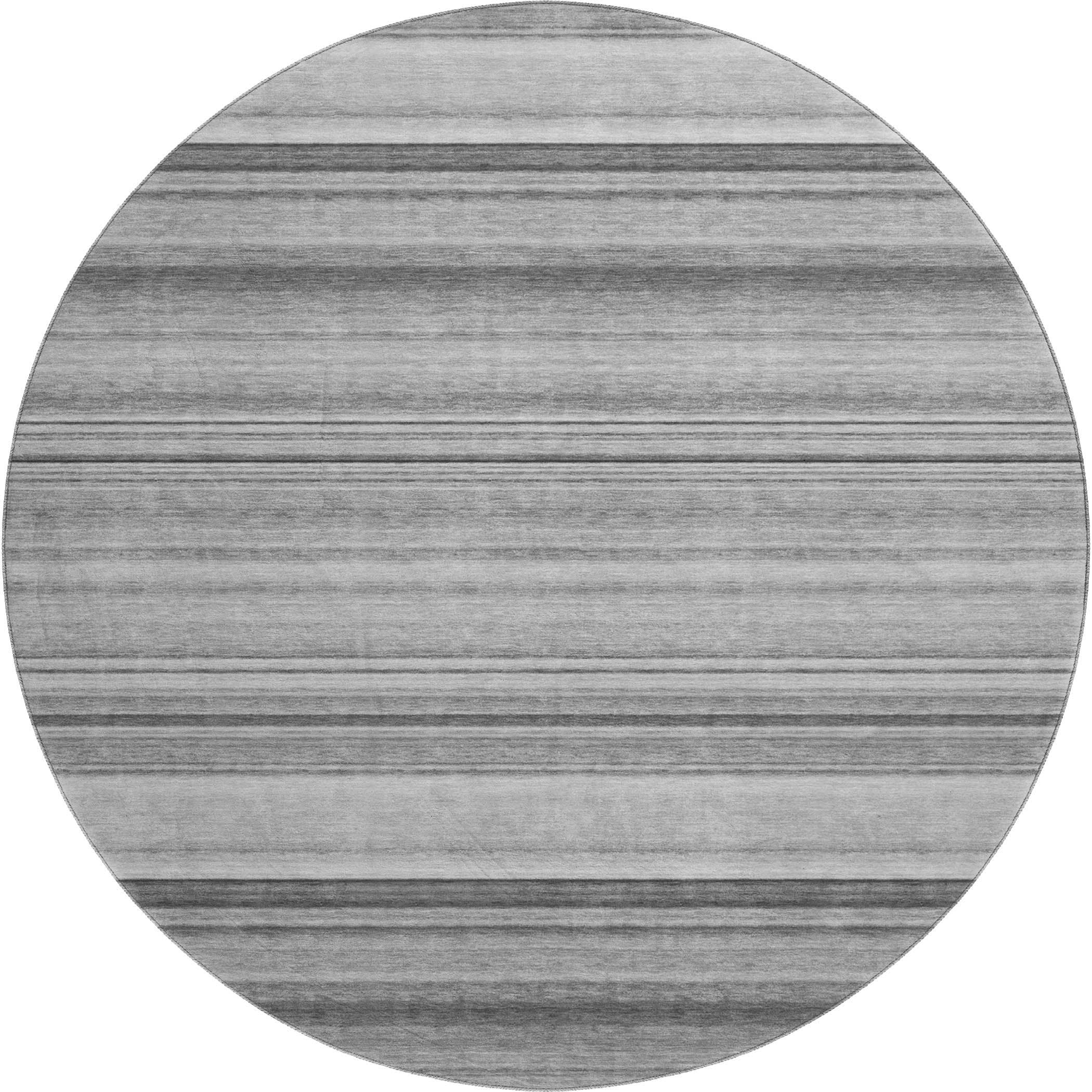 Antigua Machine Washable Transitional Gray Rug 8' x 8' #shape_Round