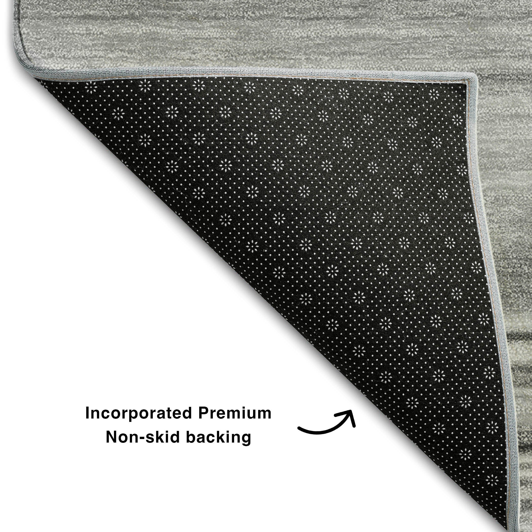 Antigua Machine Washable Transitional Gray Rug 1'8" x 2'6" #shape_Rectangle