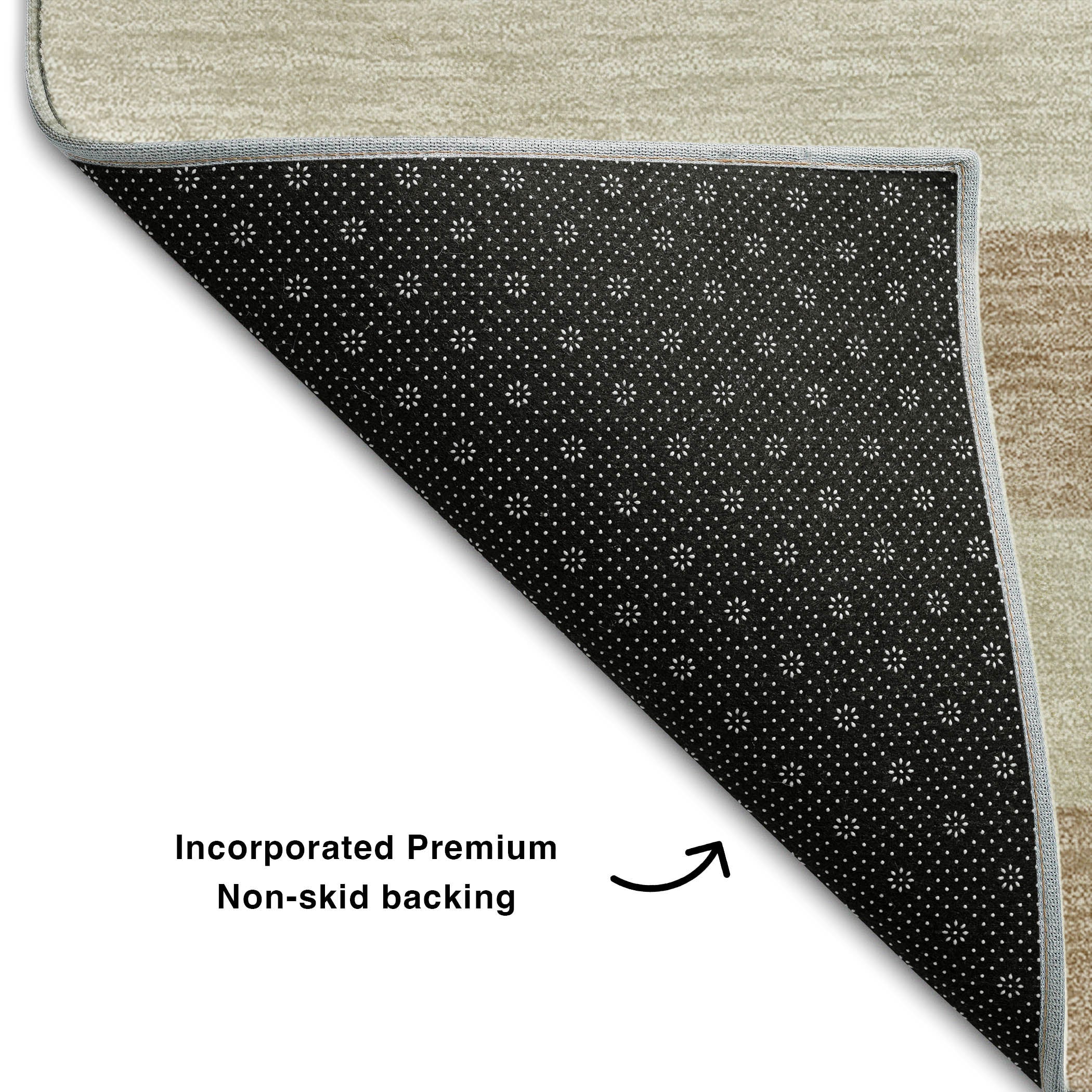 Dublin Machine Washable Transitional Beige Brown Rug 1'8" x 2'6" #shape_Rectangle