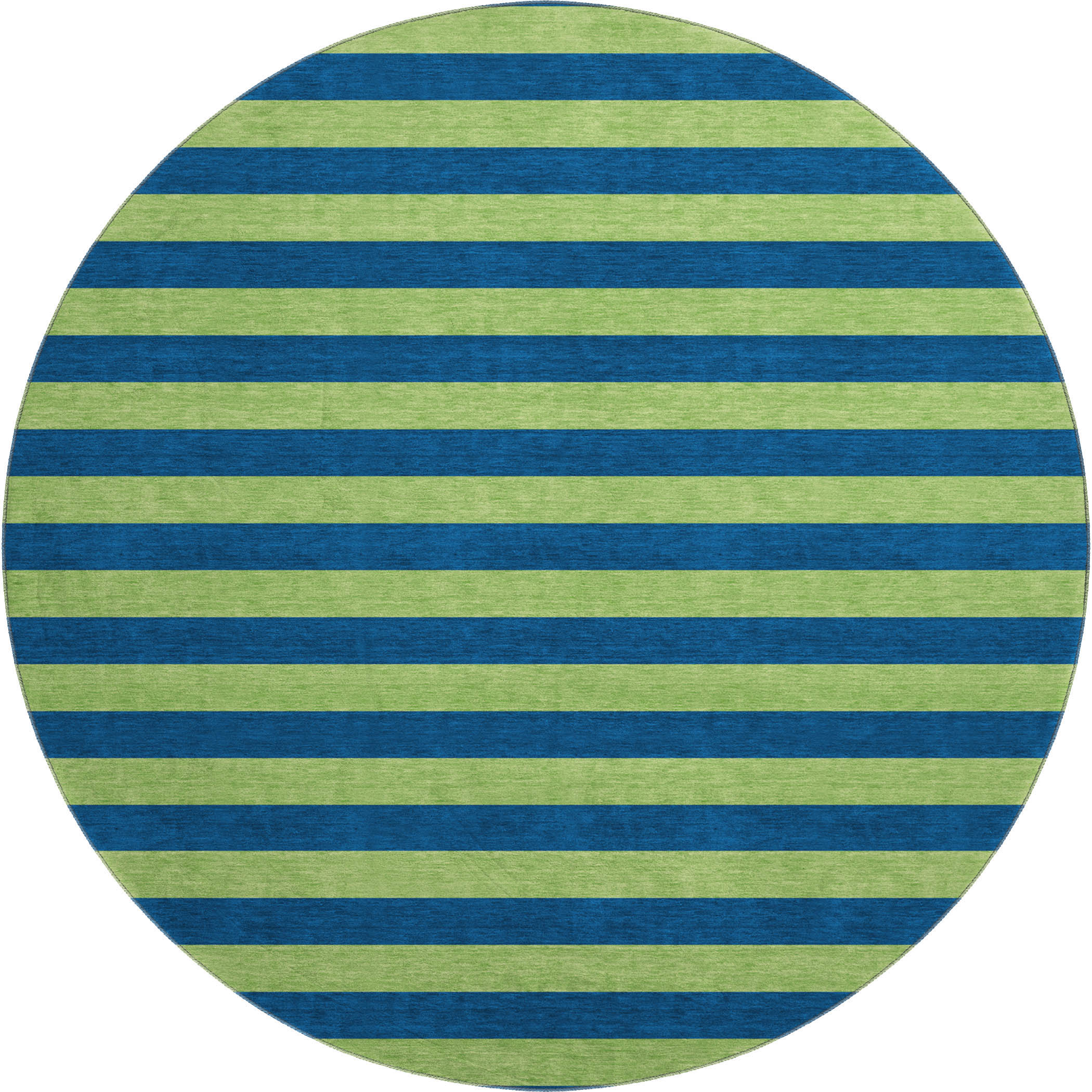 Dublin Machine Washable Transitional Navy Blue Rug 8' x 8' #shape_Round