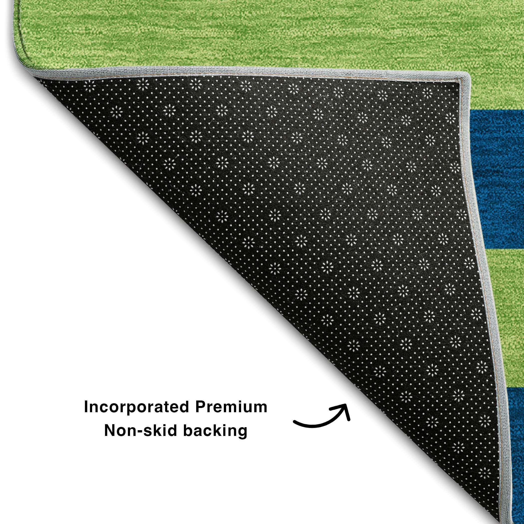 Dublin Machine Washable Transitional Navy Blue Rug 1'8" x 2'6" #shape_Rectangle