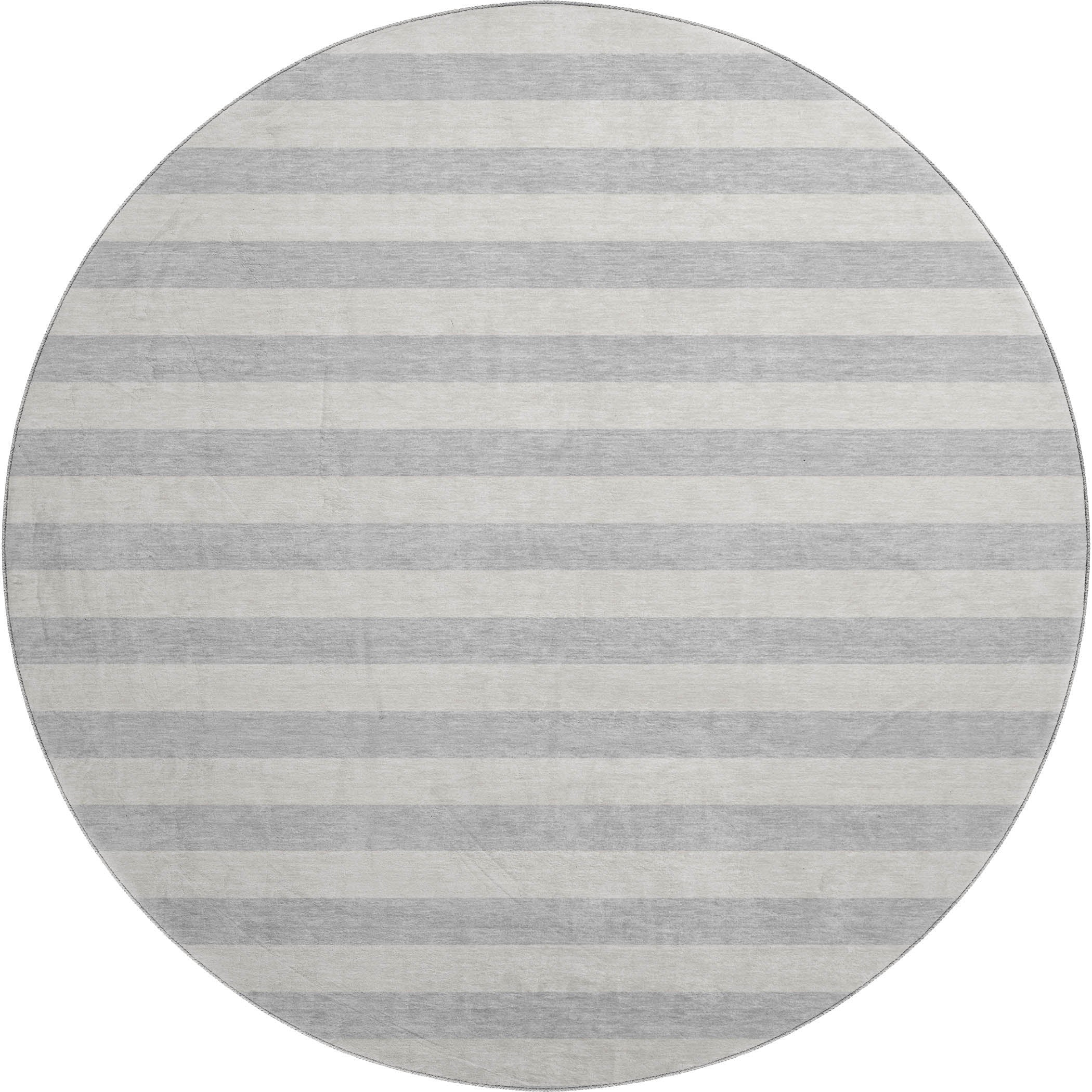 Dublin Machine Washable Transitional Pewter Gray Rug 8' x 8' #shape_Round