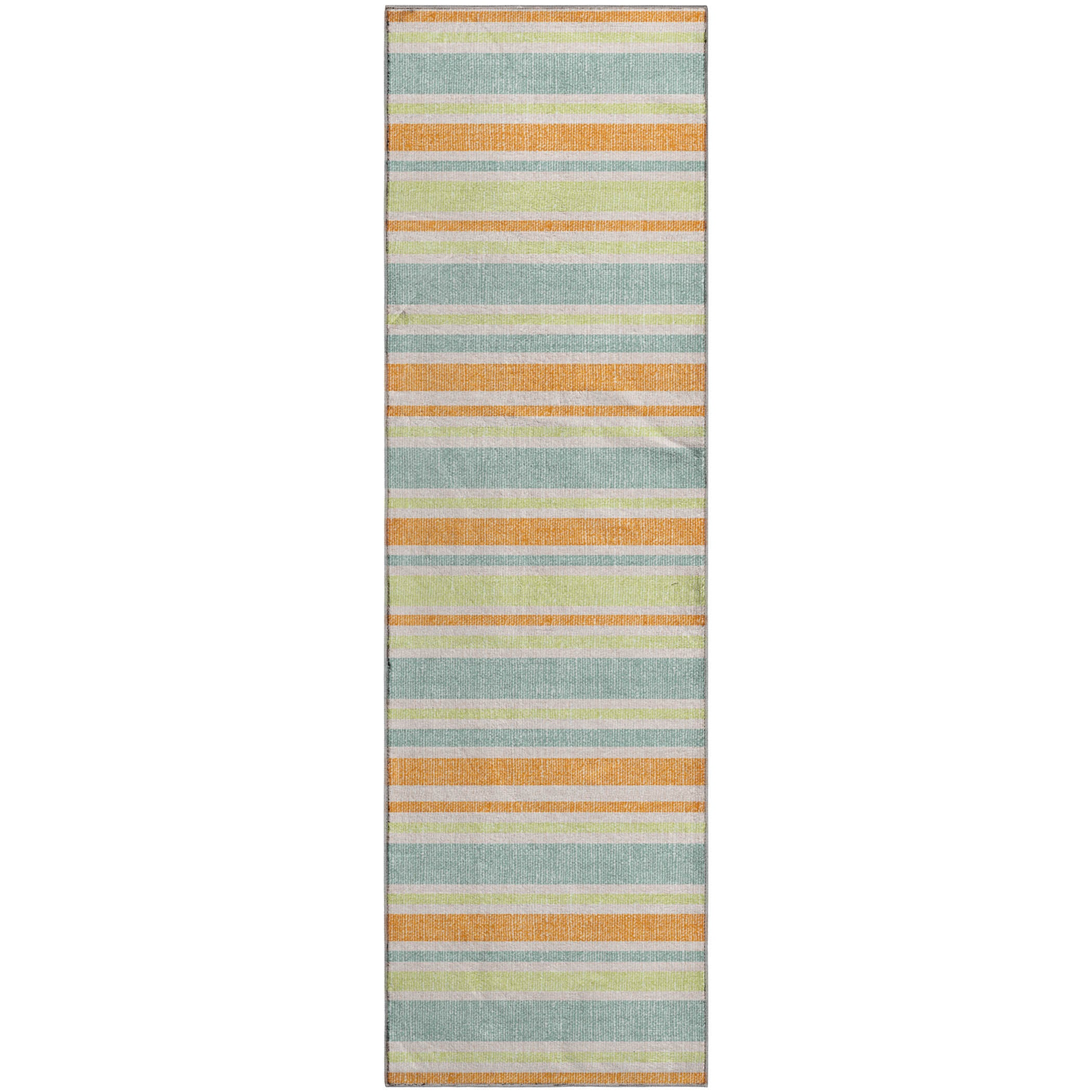 Bogota Machine Washable Transitional Orange Rug 2'3" x 7'6" #shape_Runner
