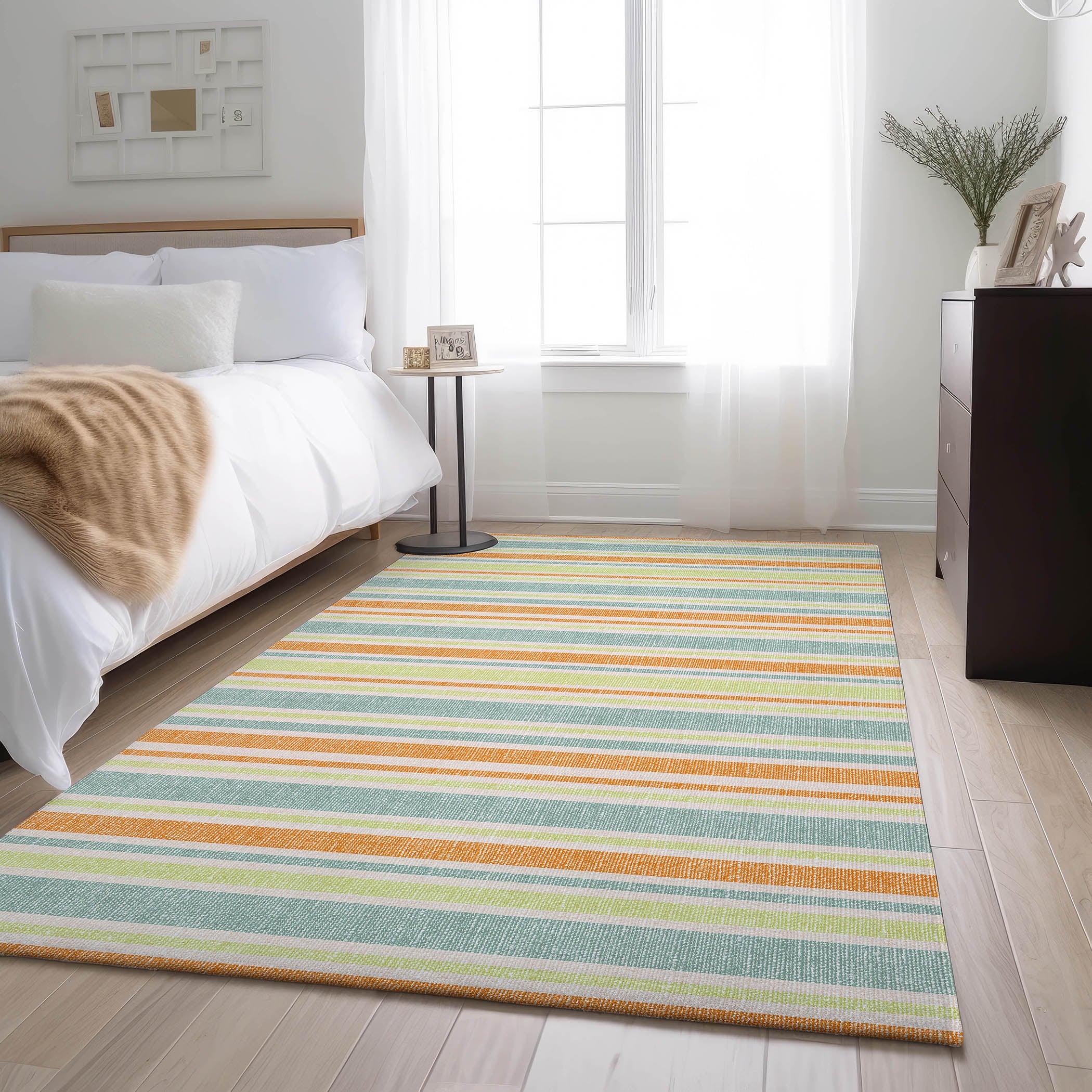 Bogota Machine Washable Transitional Orange Rug 2'6" x 3'10" #shape_Rectangle