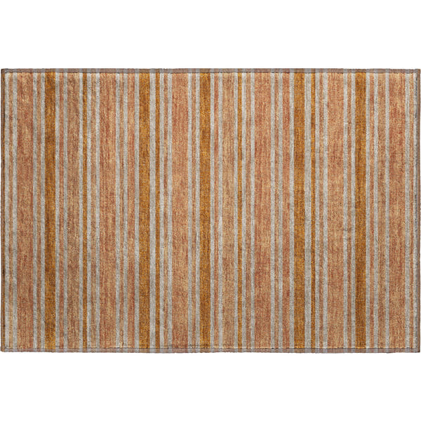 Bogota Machine Washable Transitional Paprika Orange Rug 1'8" x 2'6"