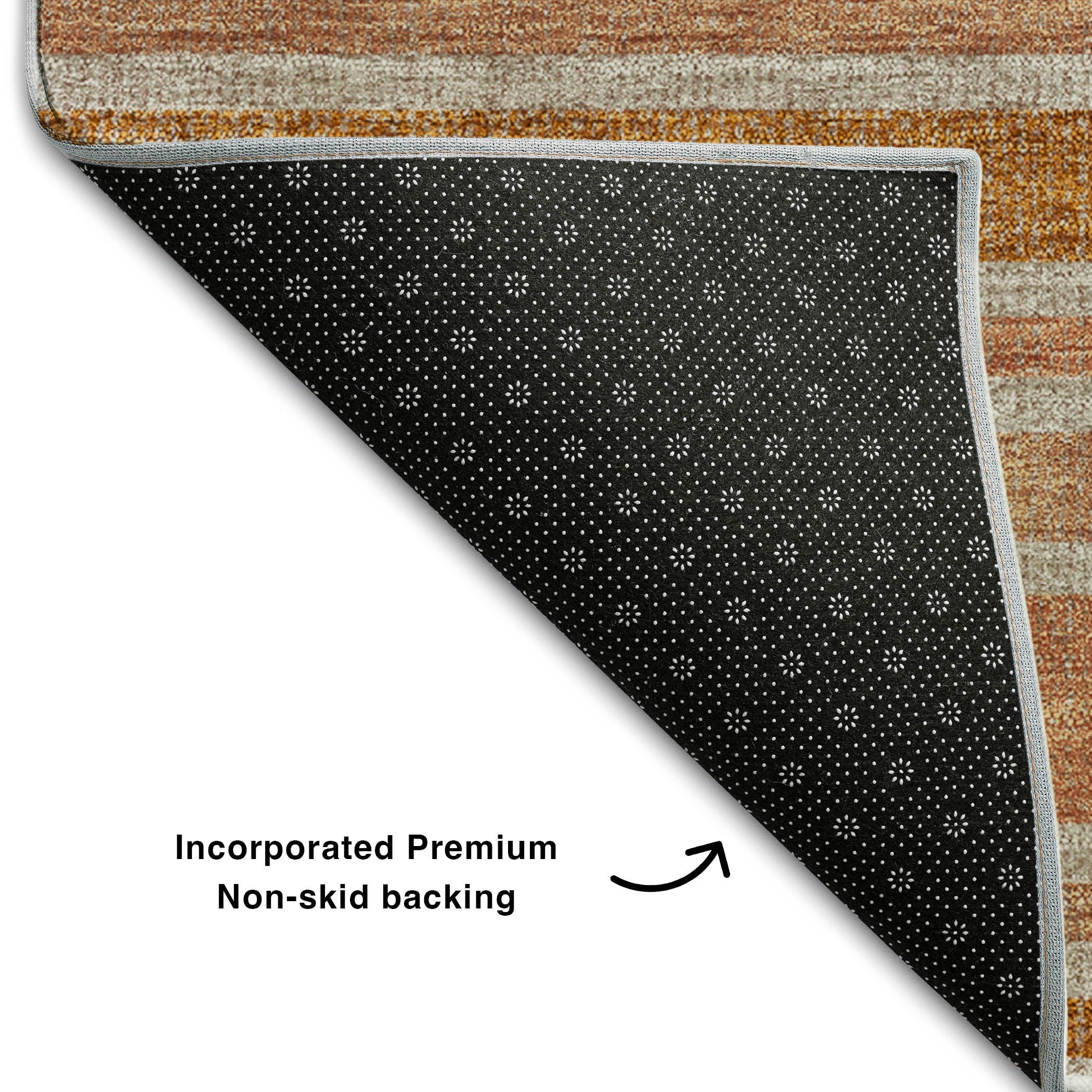 Bogota Machine Washable Transitional Paprika Orange Rug 1'8" x 2'6" #shape_Rectangle