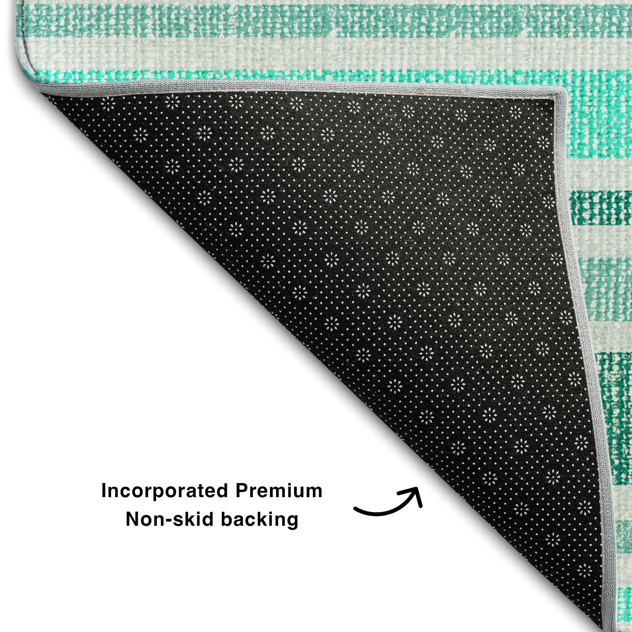 Bogota Machine Washable Transitional Turquoise Teal Rug 1'8" x 2'6" #shape_Rectangle