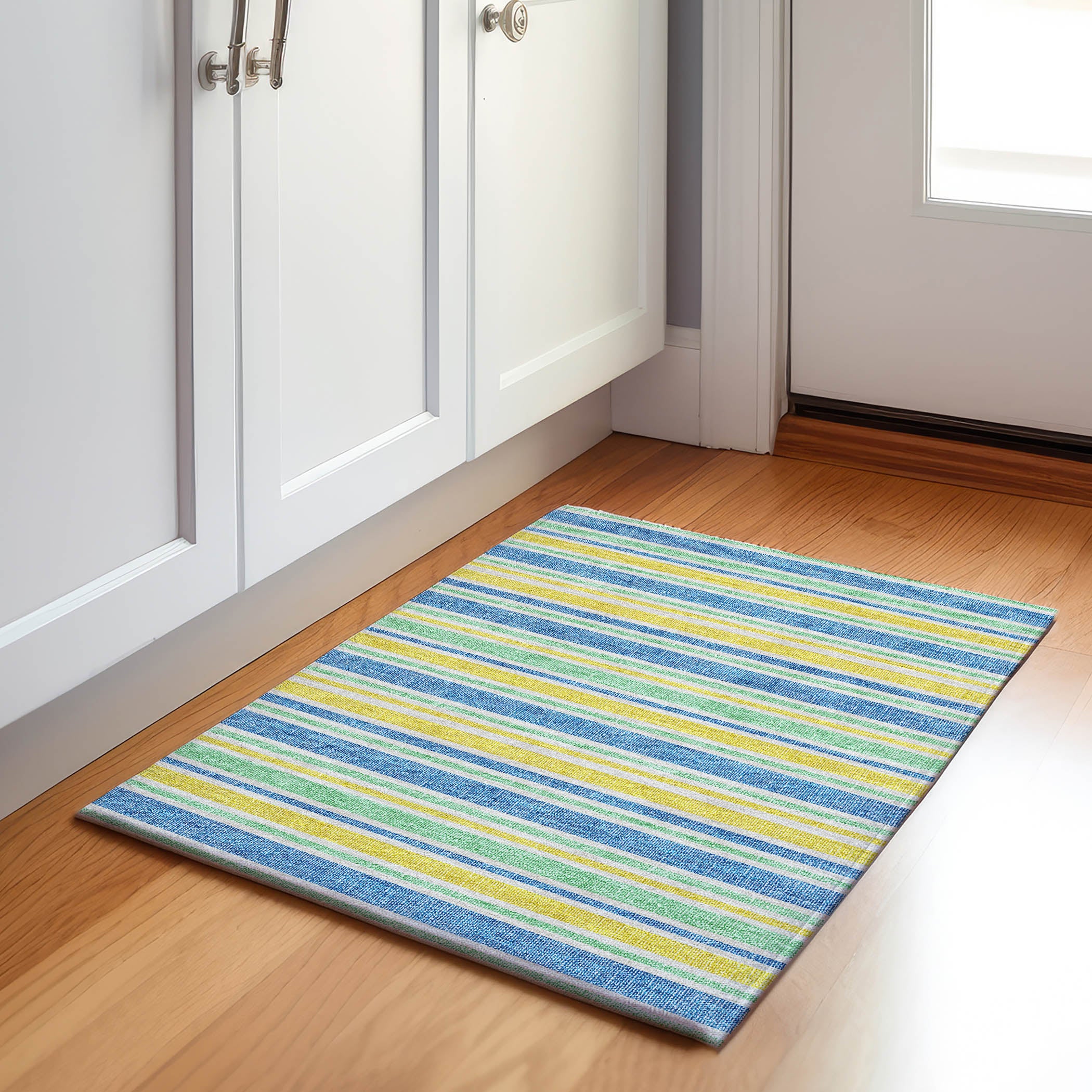 Bogota Machine Washable Transitional Yellow Gold Rug 1'8" x 2'6" #shape_Rectangle