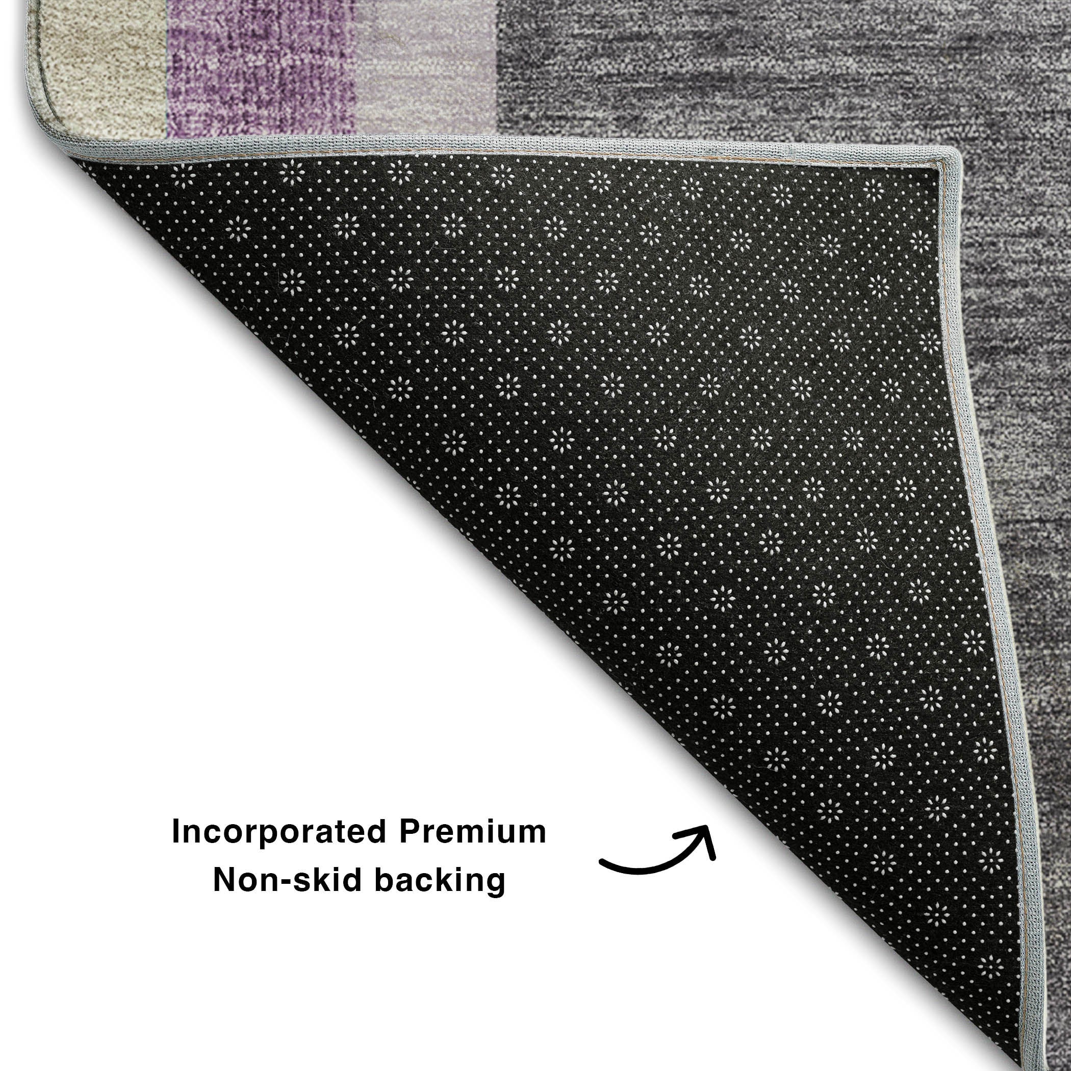 Vienna Machine Washable Transitional Purple Rug 1'8" x 2'6" #shape_Rectangle