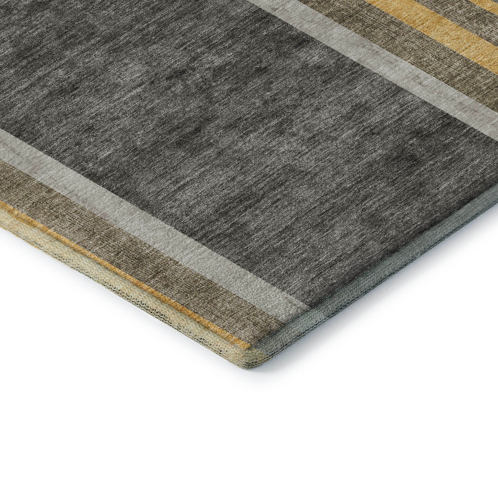Vienna Machine Washable Transitional Taupe Brown Rug 1'8" x 2'6" #shape_Rectangle