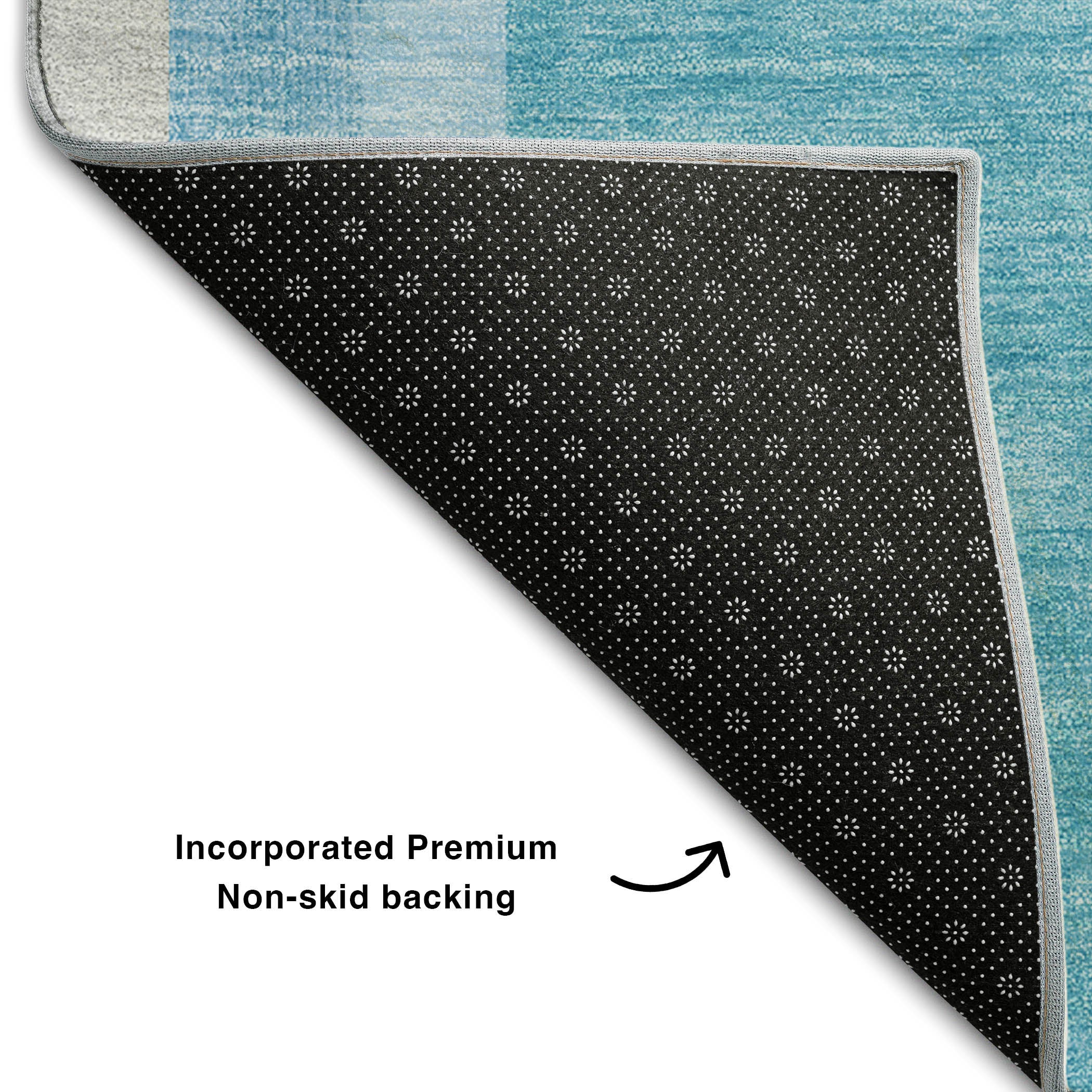 Vienna Machine Washable Transitional Teal Rug 1'8" x 2'6" #shape_Rectangle