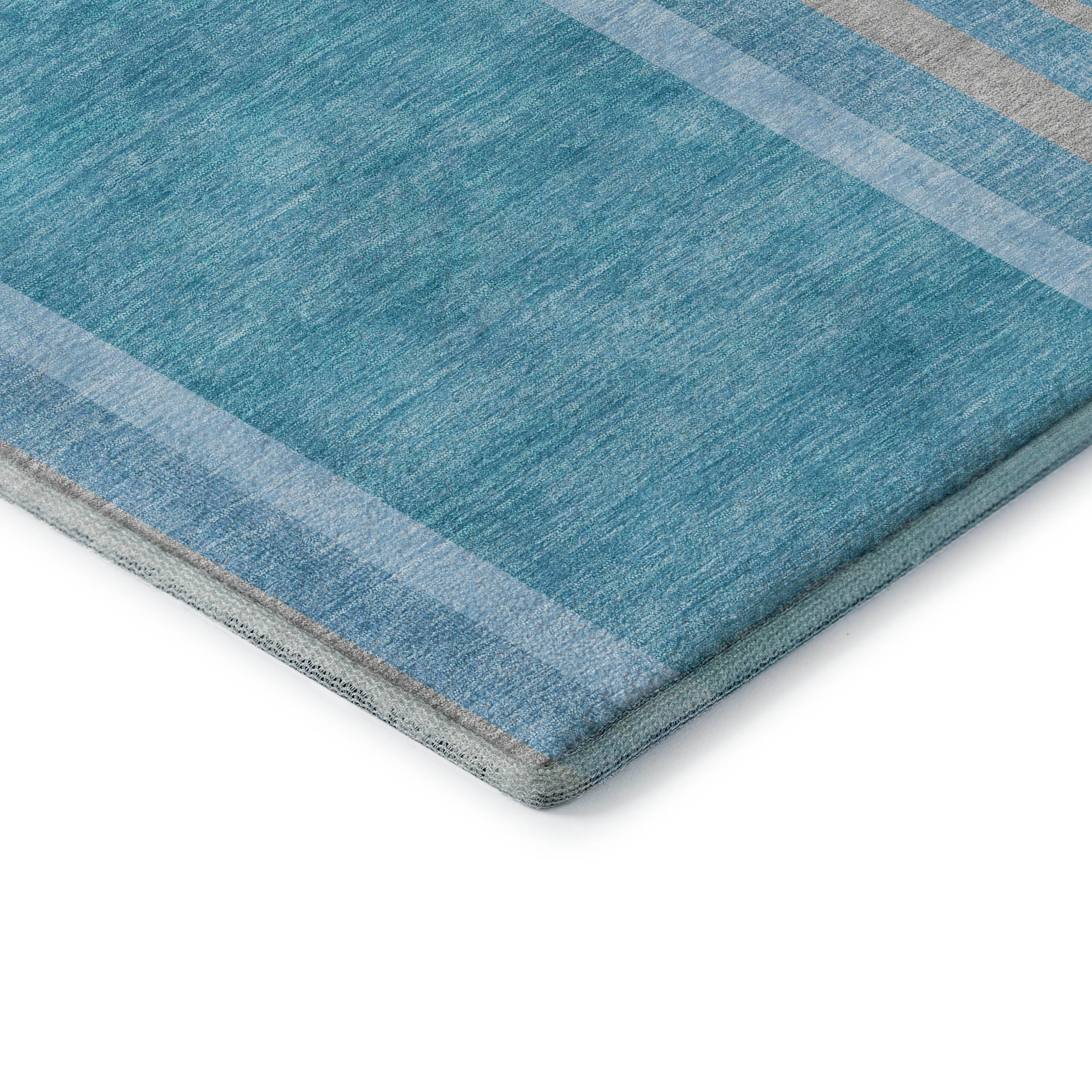Vienna Machine Washable Transitional Teal Rug 1'8" x 2'6" #shape_Rectangle